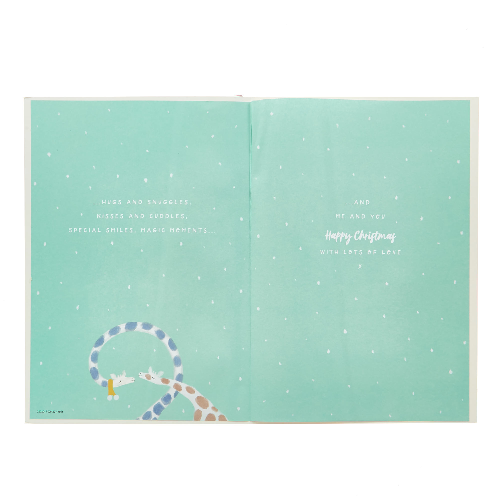 Christmas Card - For The One I Love Giraffes