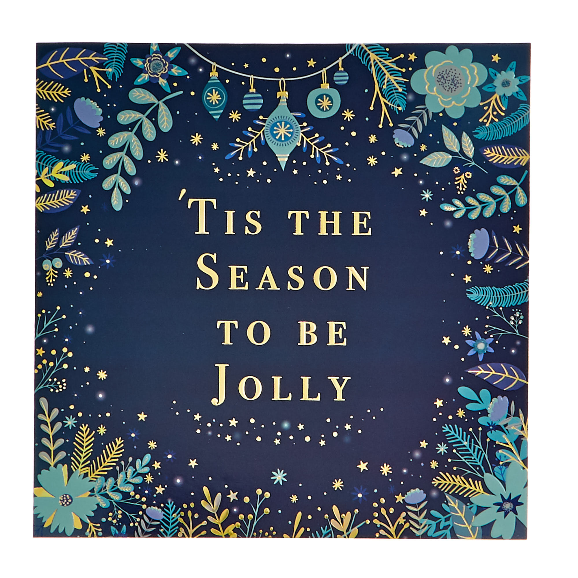 10 Deluxe Charity Boxed Christmas Cards - Navy & gold (2 Designs)