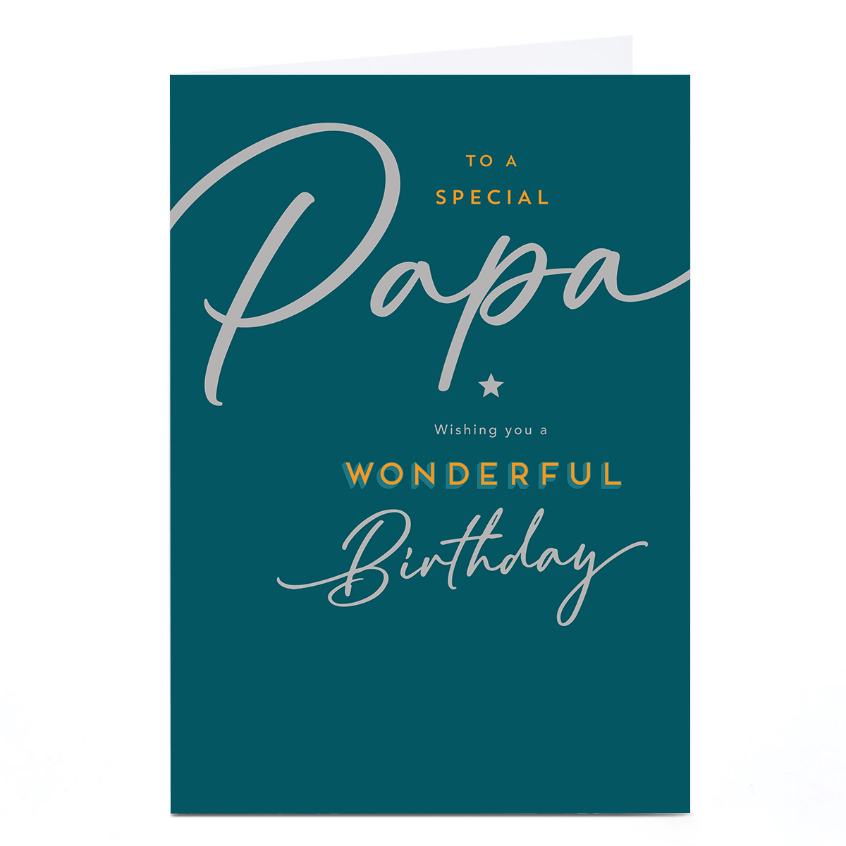 Buy Personalised Birthday Card Classic Script Wonderful Birthday 