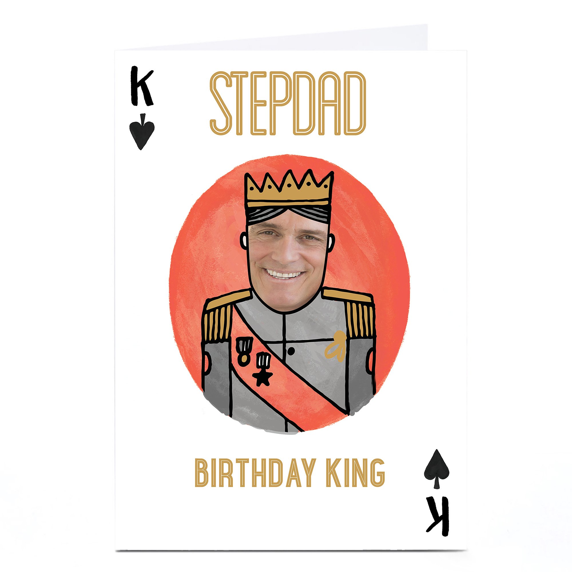 Photo Birthday Card - King Of Spades [Stepdad]