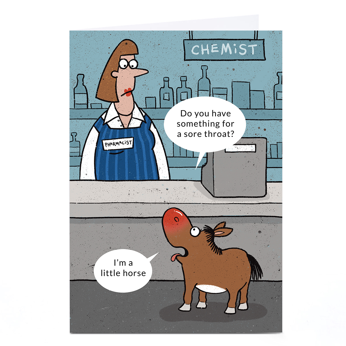 Personalised Little Horse Card - Horse In Chemist