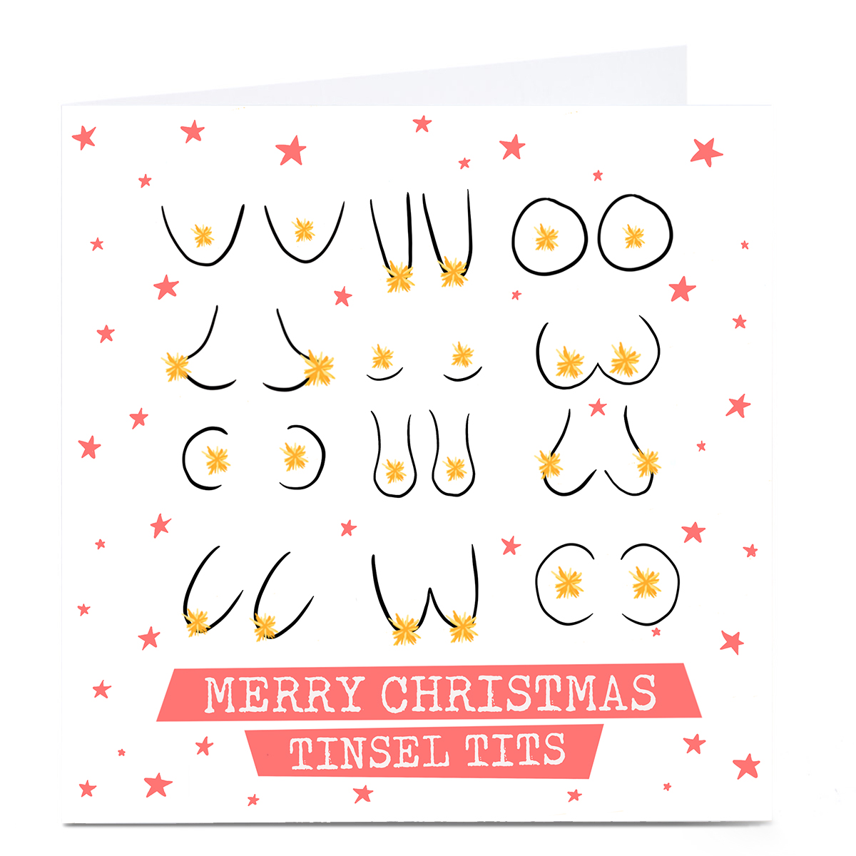 Personalised Phoebe Munger Christmas Card - Tinsel Tits