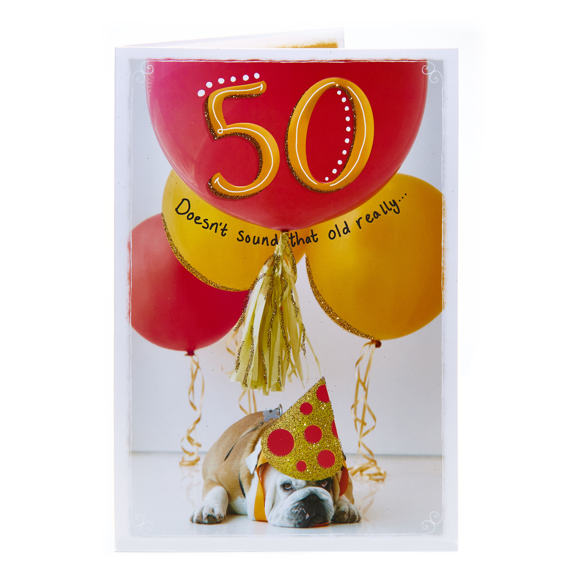 50th Birthday Card - Bulldog