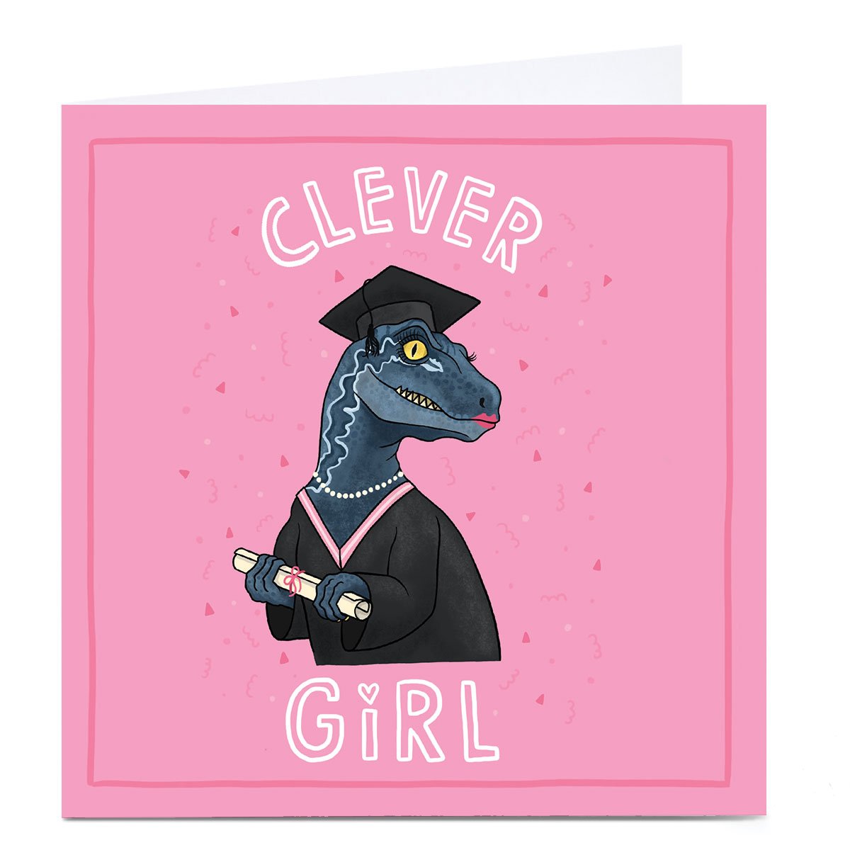 Personalised Blue Kiwi Graduation Card - Clever Girl 