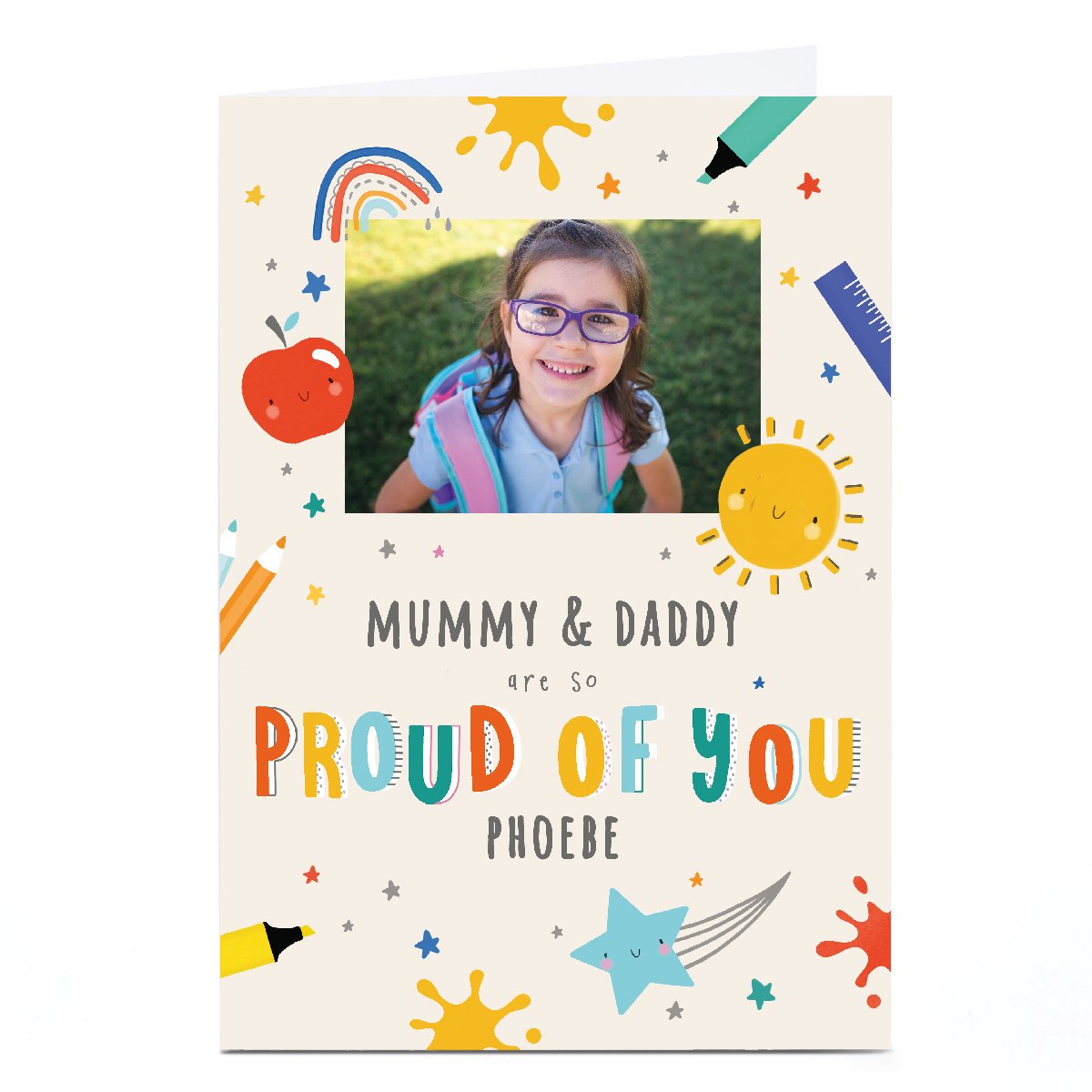 Personalised Congratulations School card - Proud of you