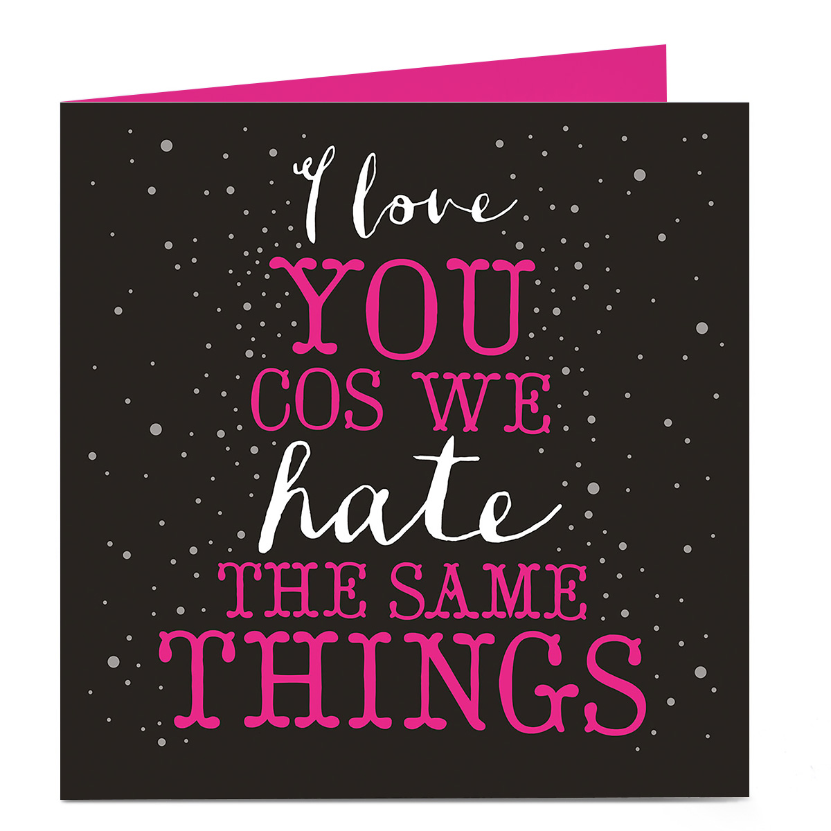 Personalised Bright Ideas Card - Hate The Same Things