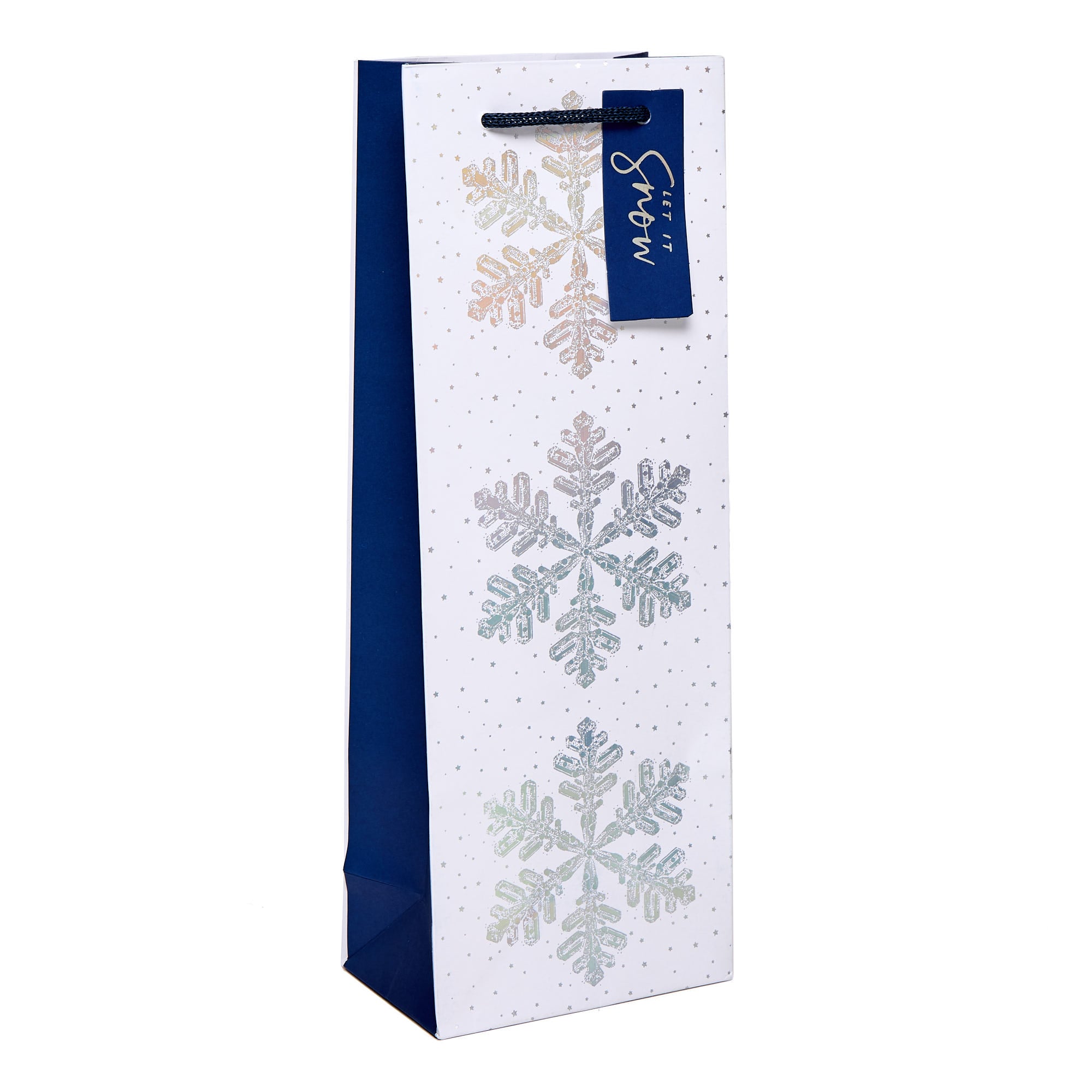 Let It Snow Christmas Bottle Gift Bag