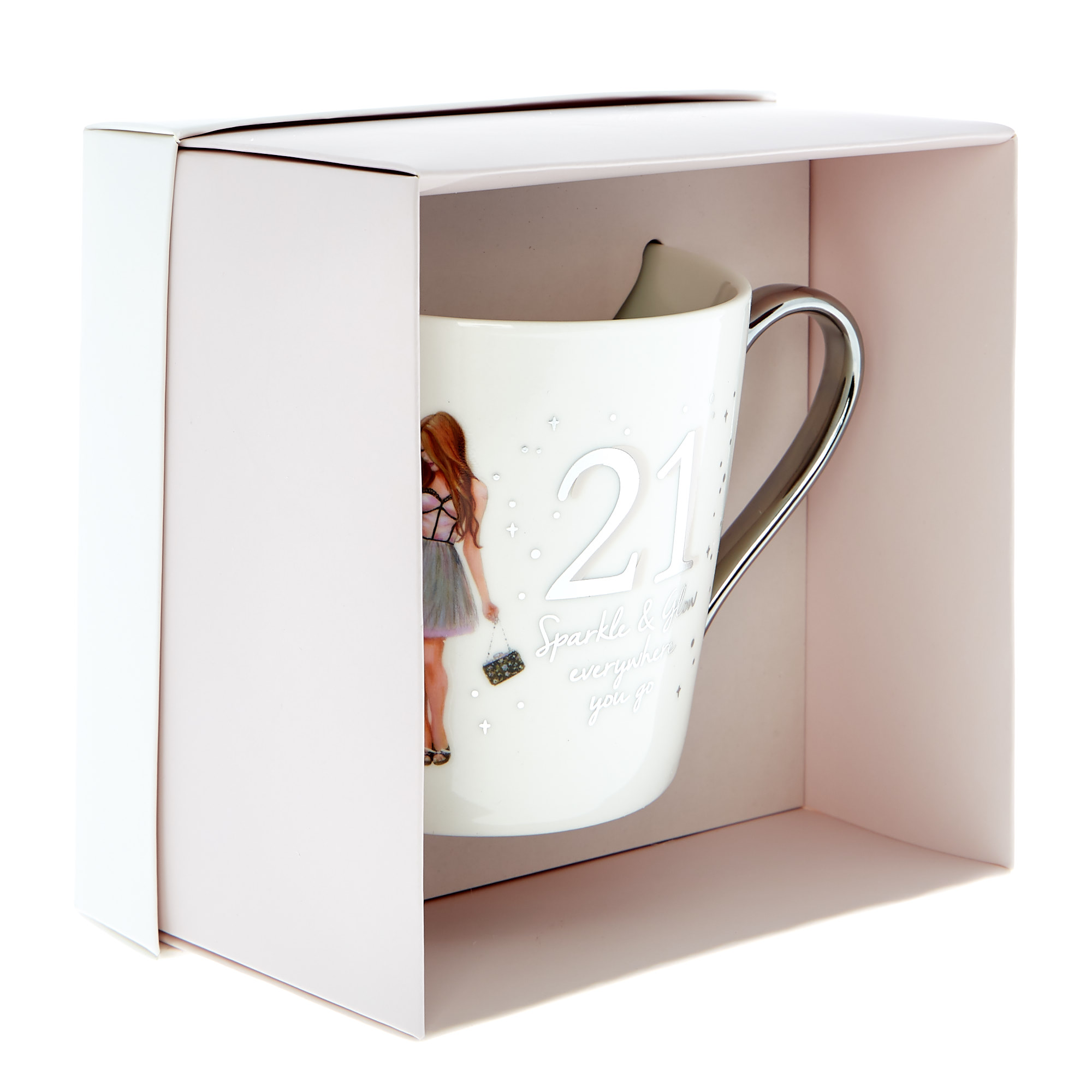 21st Birthday Mug In A Box - Sparkle & Glow 