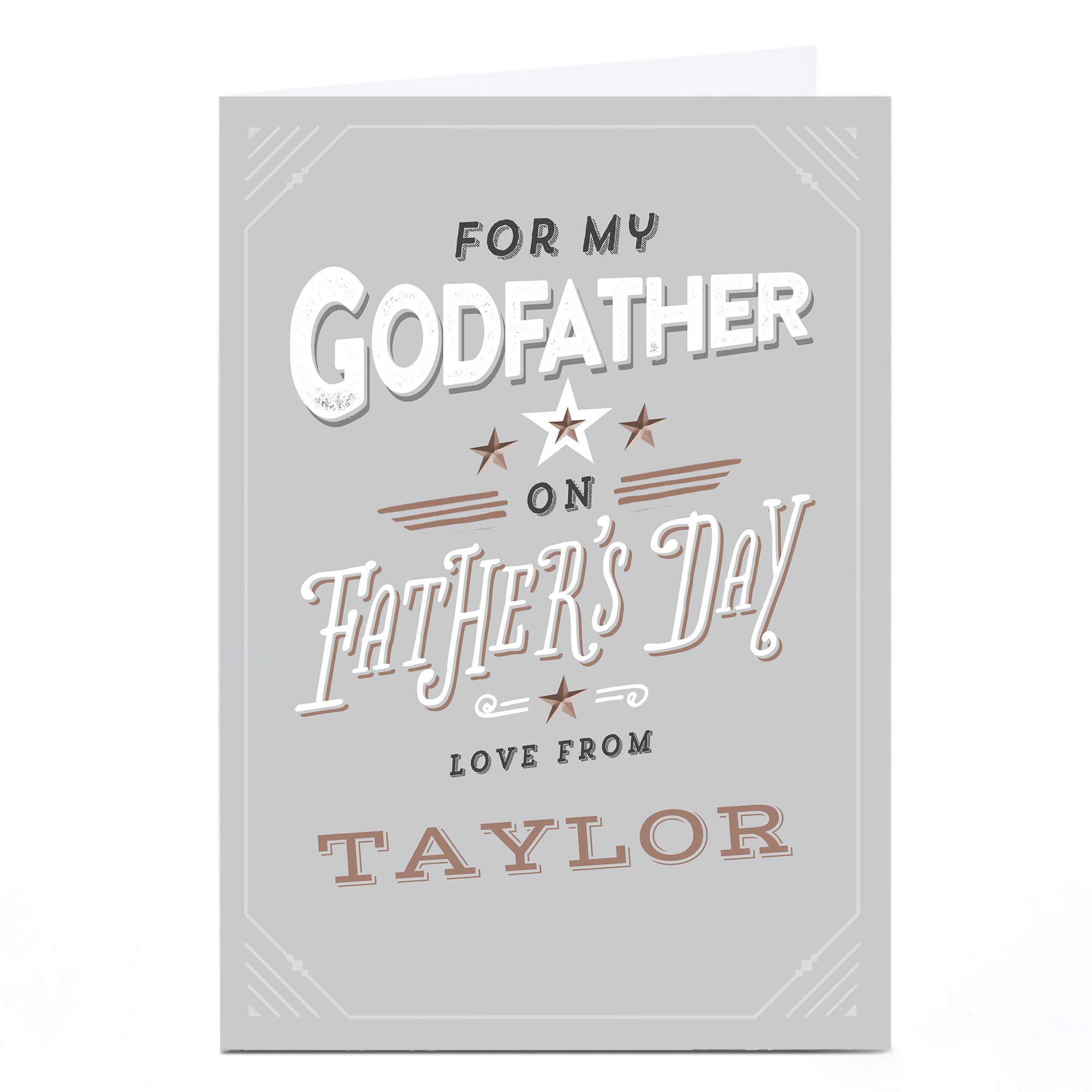 Personalised Father's Day Card - For My Godfather