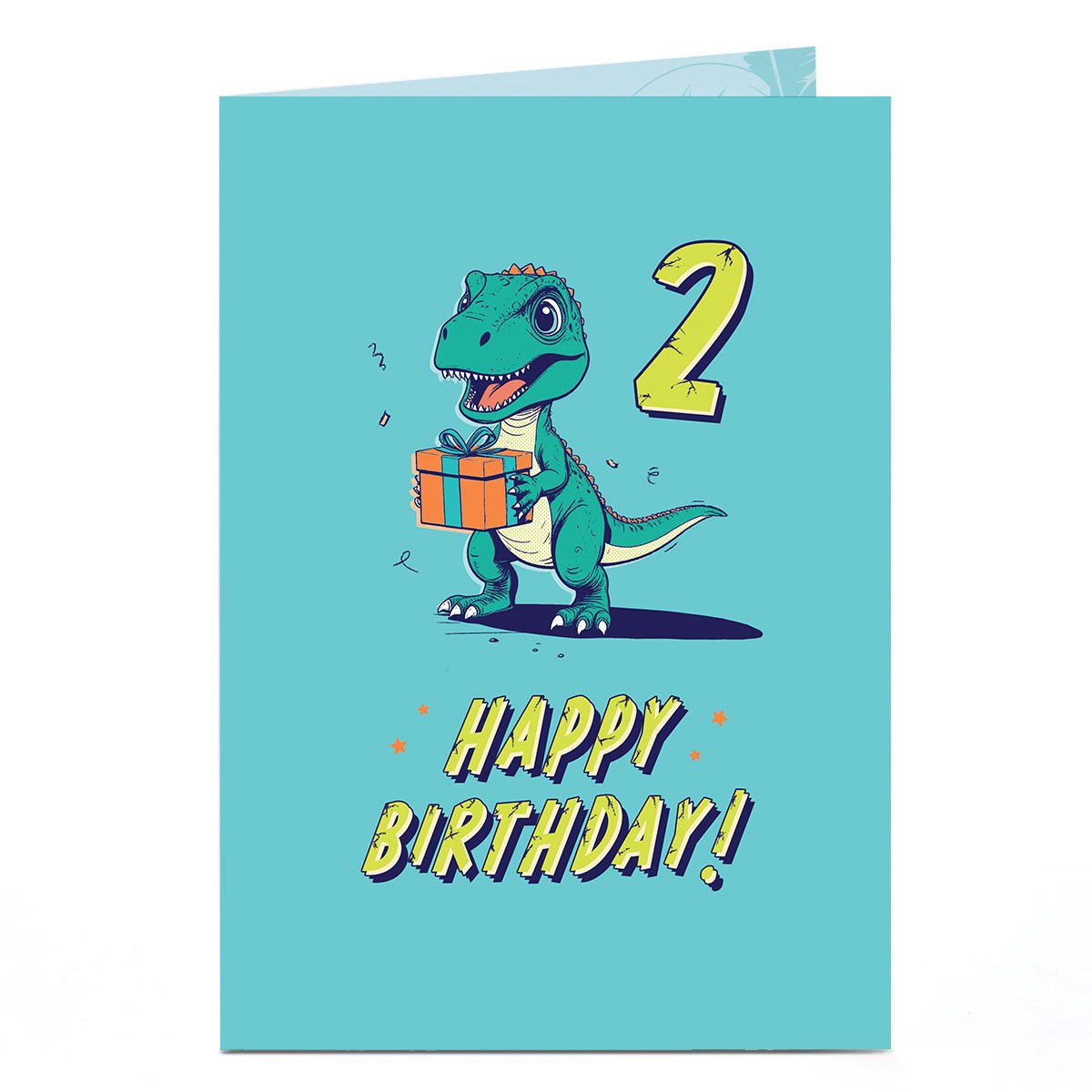 2nd Birthday Card - Dinosaur Stompingly Fun Day