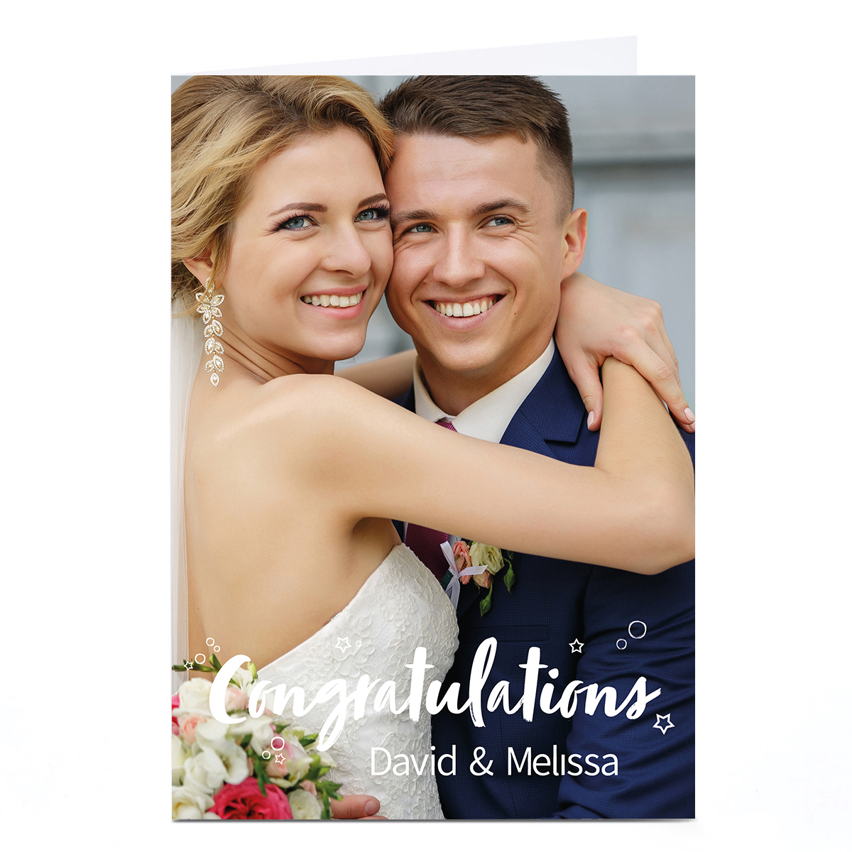 Photo Congratulations Card - Couple & Names