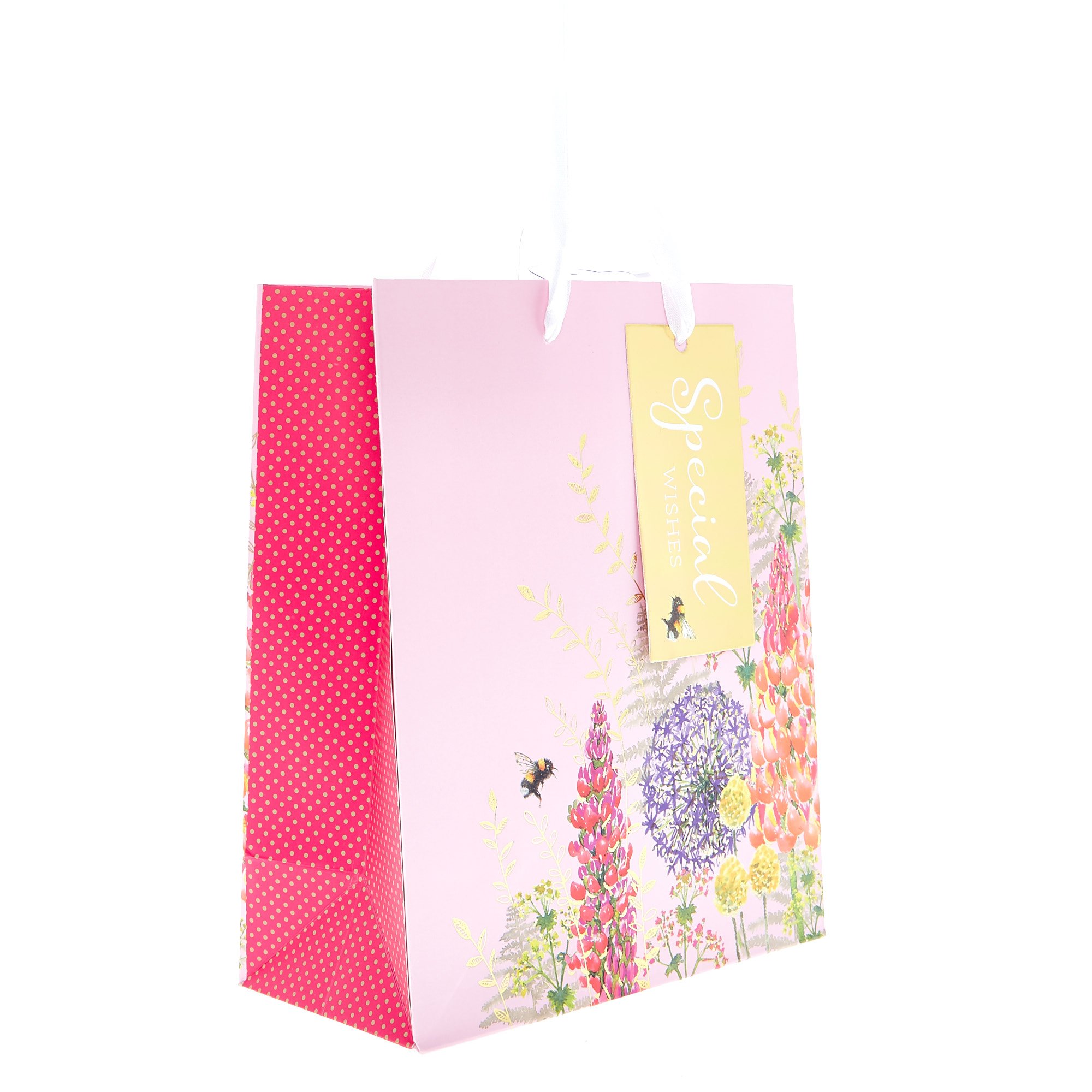 Medium Portrait Gift Bag - Floral Special Wishes