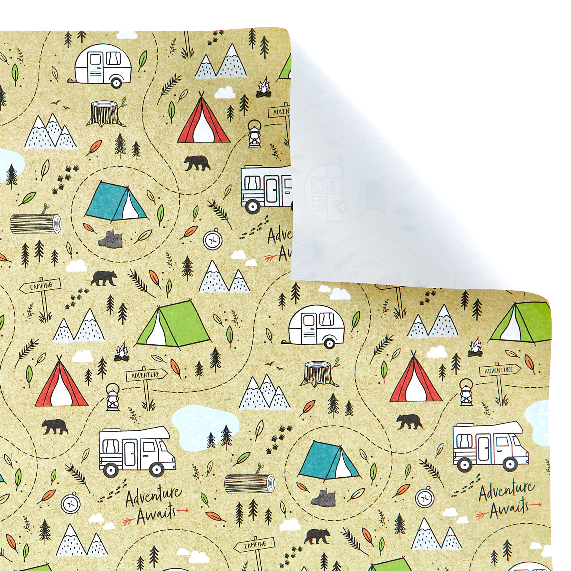 Adventure Awaits Wrapping Paper - 1 Sheet