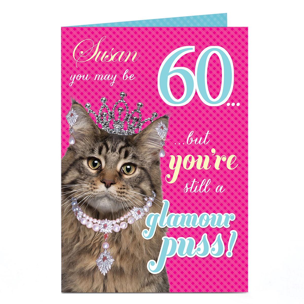 Personalised Any Age Birthday Card - Bling Kitty