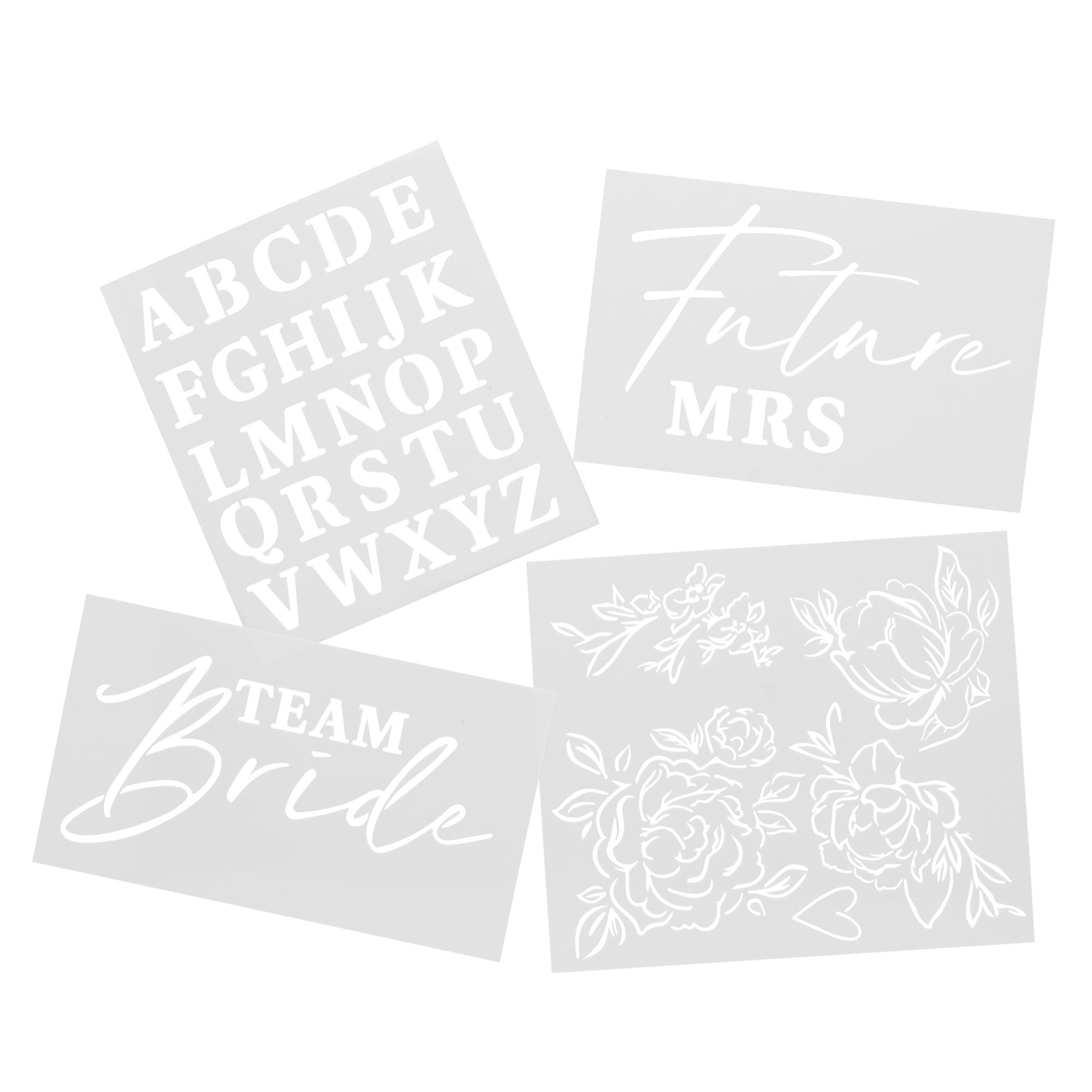 Bride To Be Stencil Set - Pack of 4