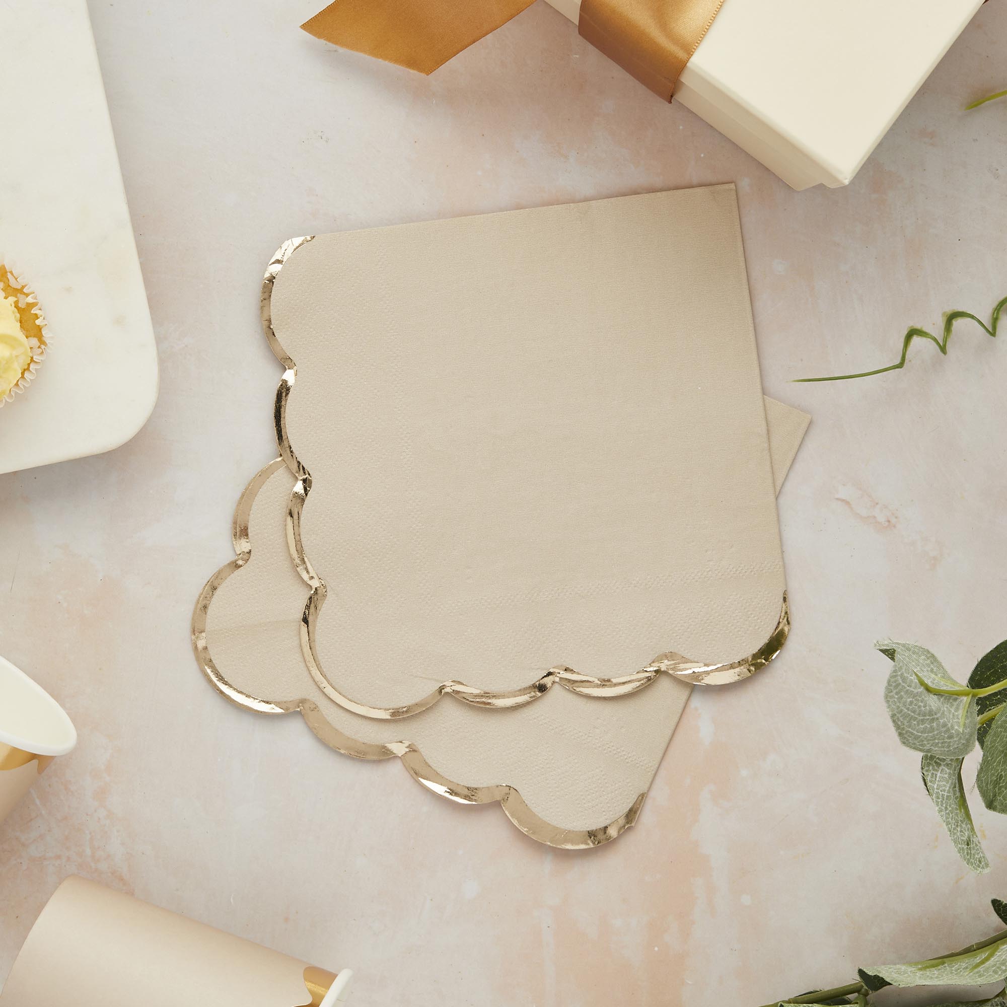 Champagne Paper Napkins - Pack of 16