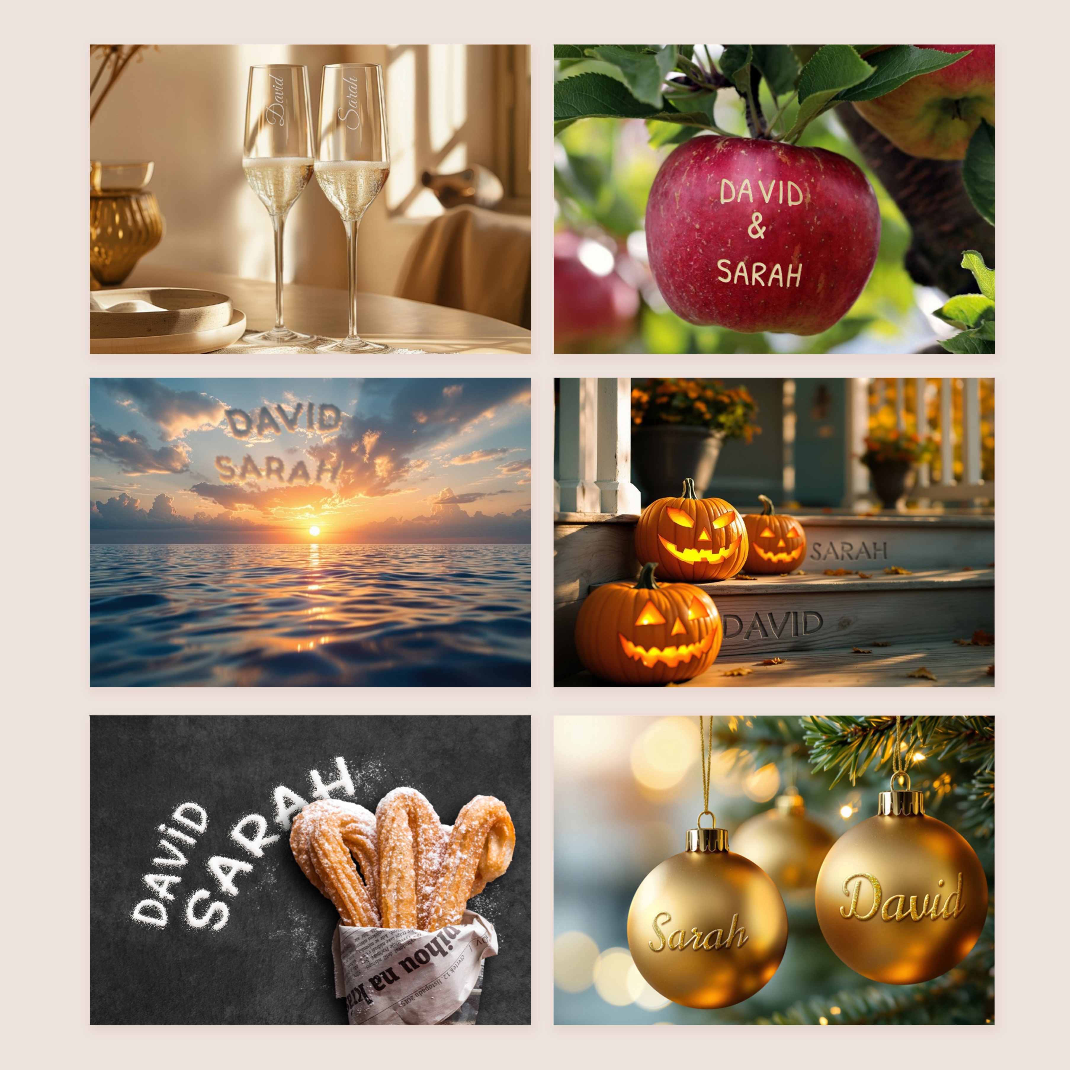 Personalised His & Hers Couples Calendar (Any Year)