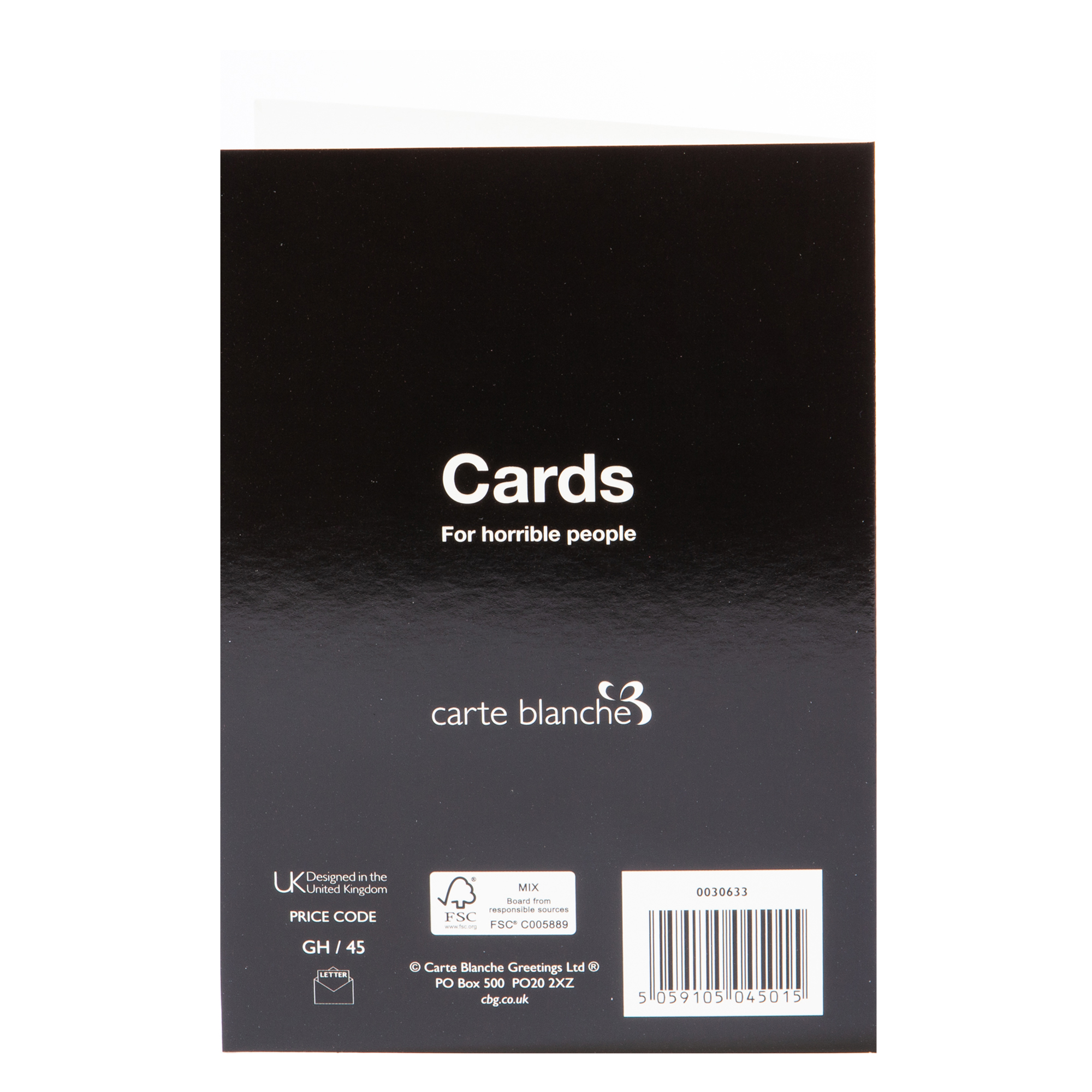 Birthday Card - A Piece Of Folded Card 
