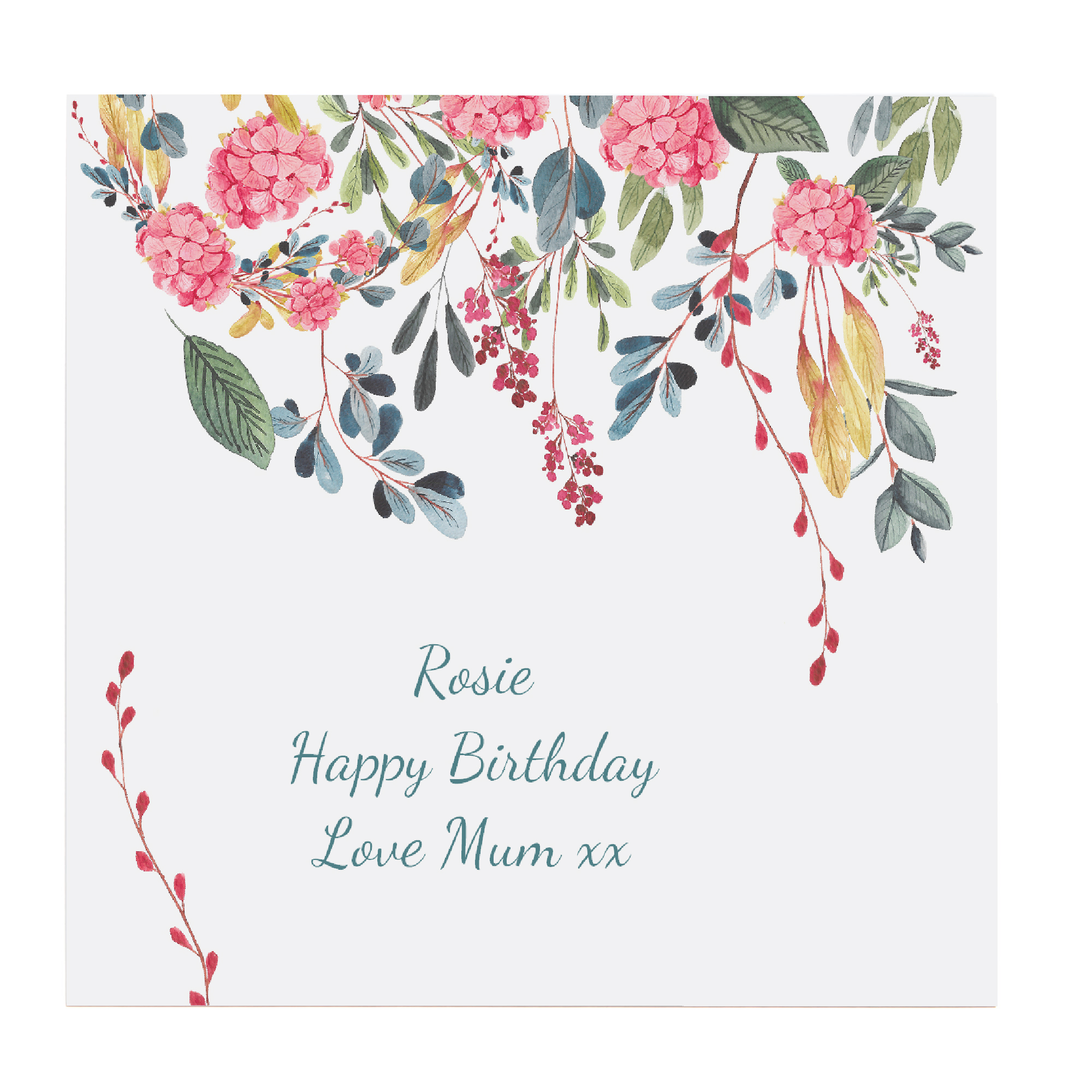 Personalised Belgian Chocolates - Watercolour Floral