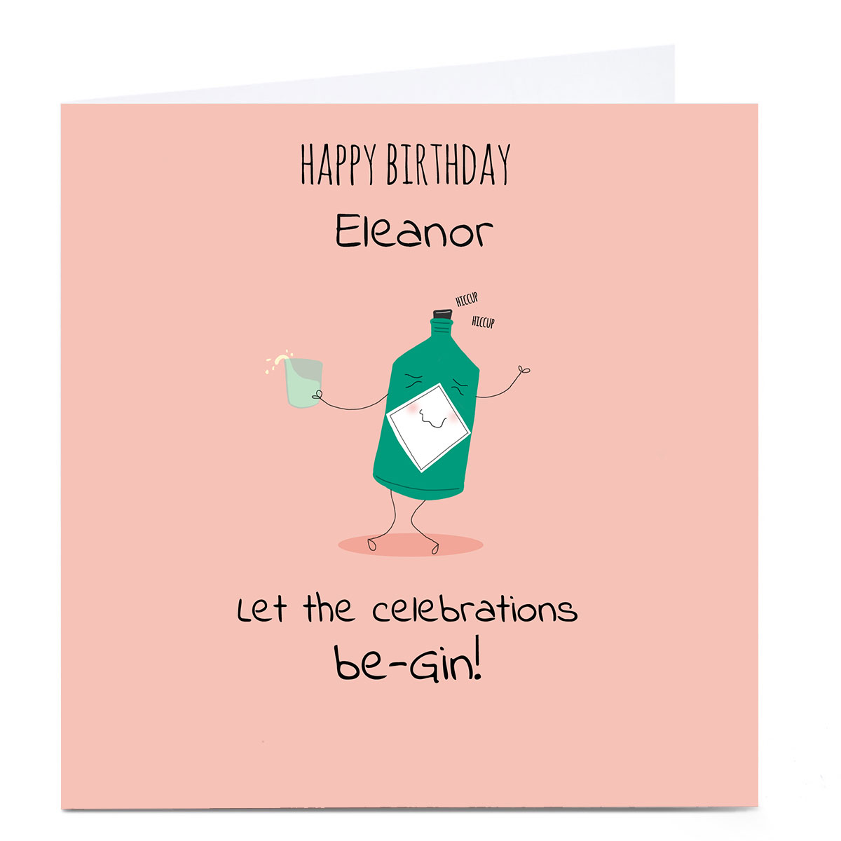 Personalised Cory Reid Card - Let The Celebrations Be-Gin! 