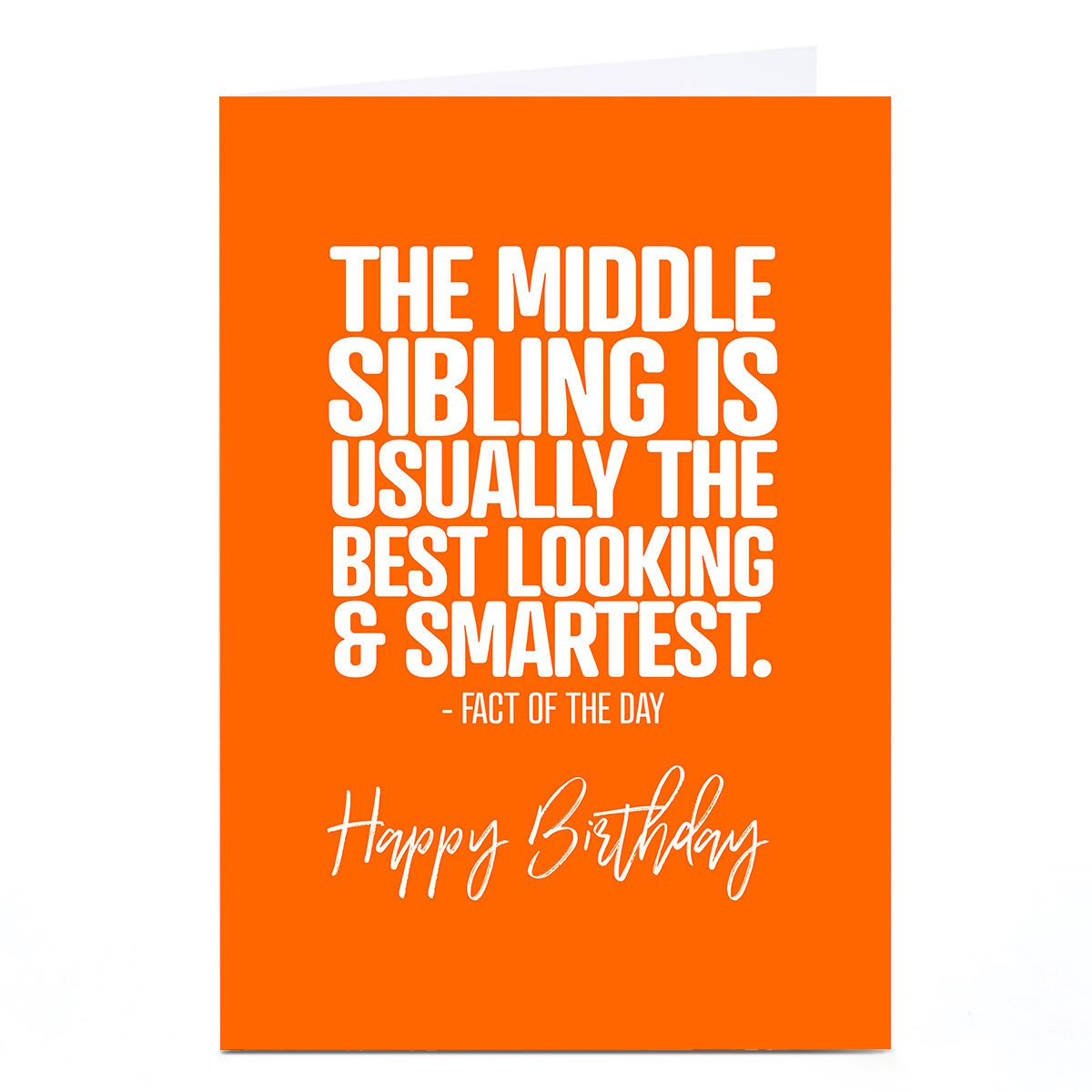 Personalised Punk Birthday Card - Middle Sibling