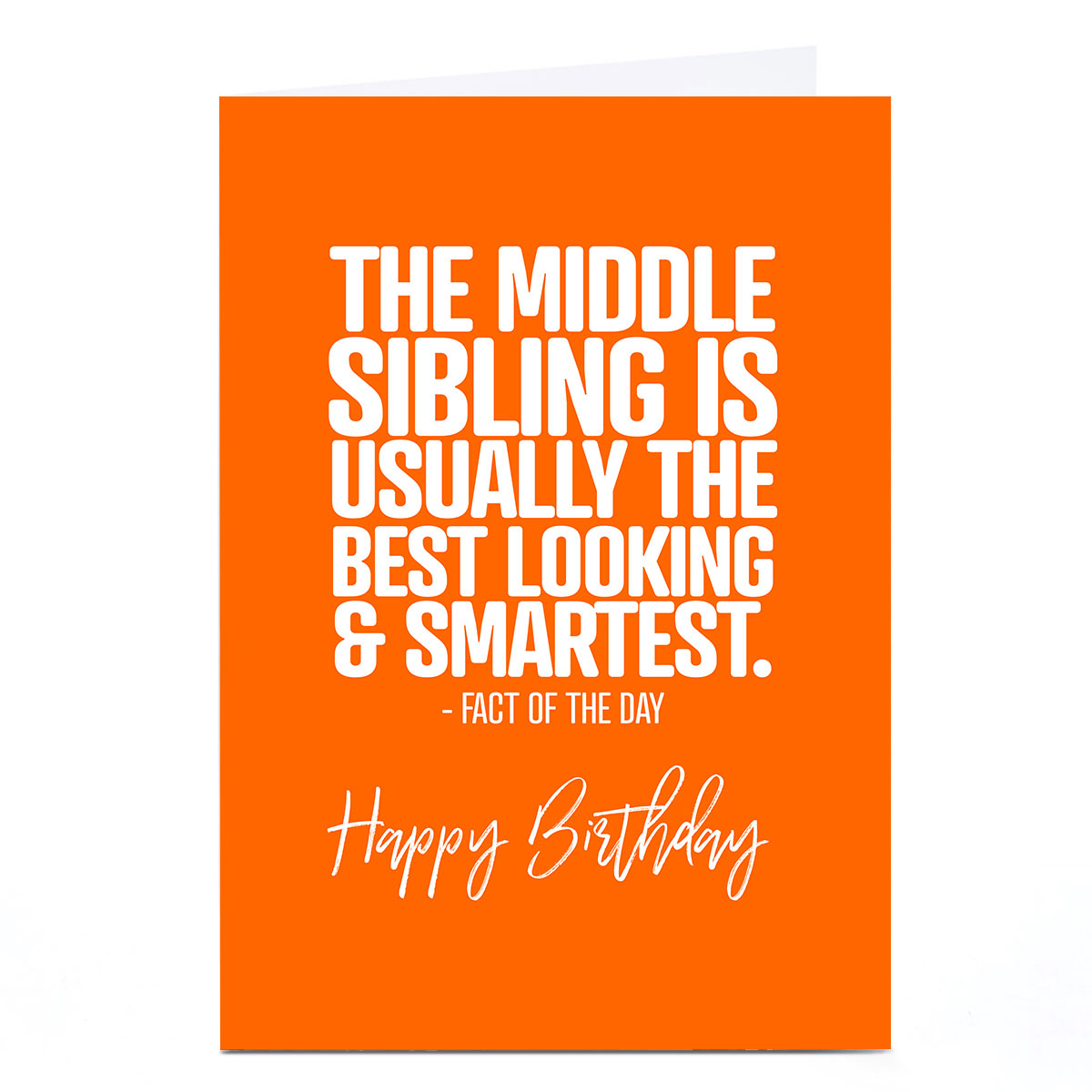 Personalised Punk Birthday Card - Middle Sibling