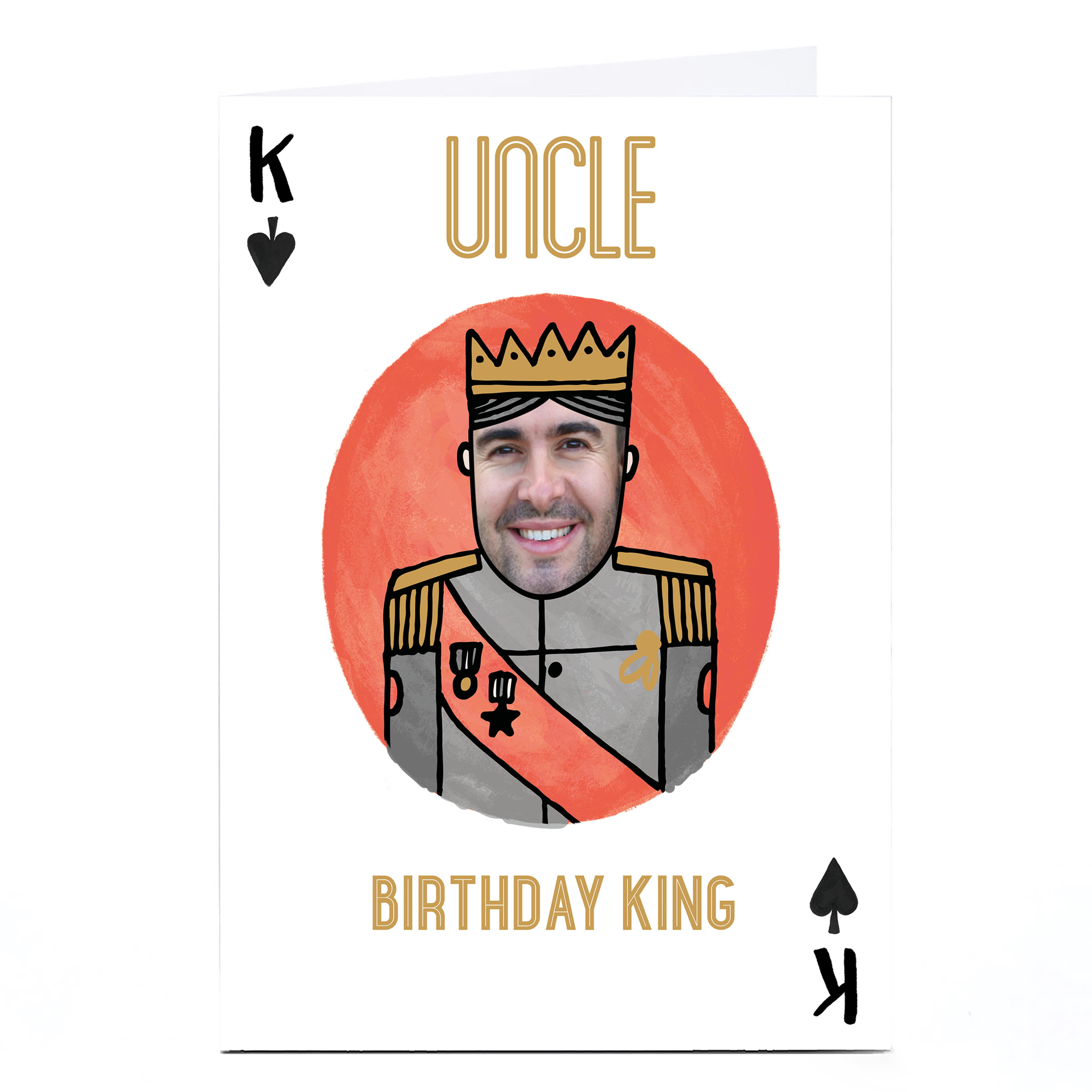 Photo Birthday Card - King Of Spades [Uncle]