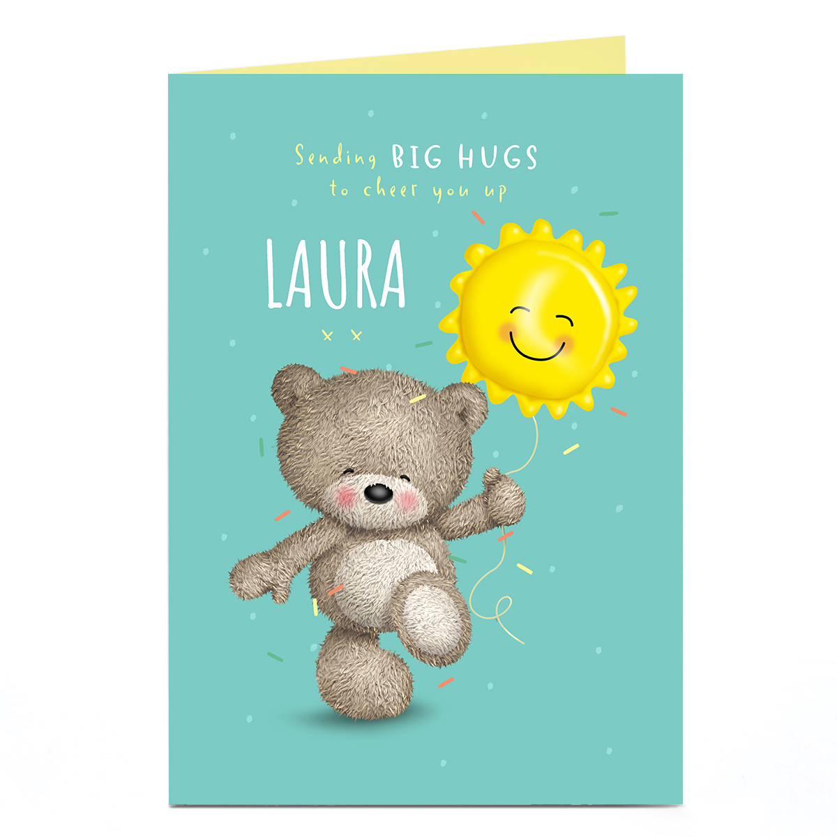 Personalised Hugs Bear Card - Cheer You Up