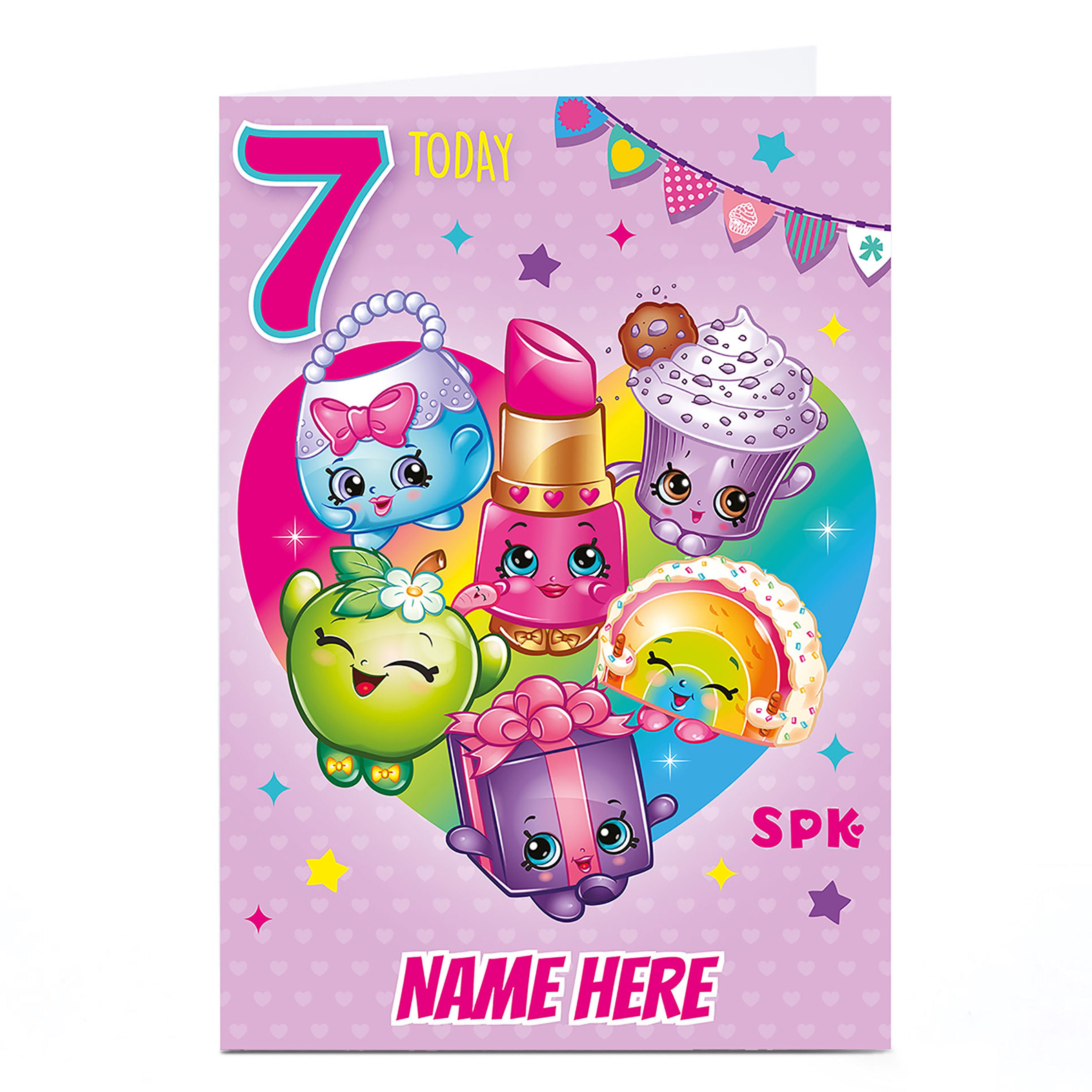 Personalised Shopkins Card - 7 Today