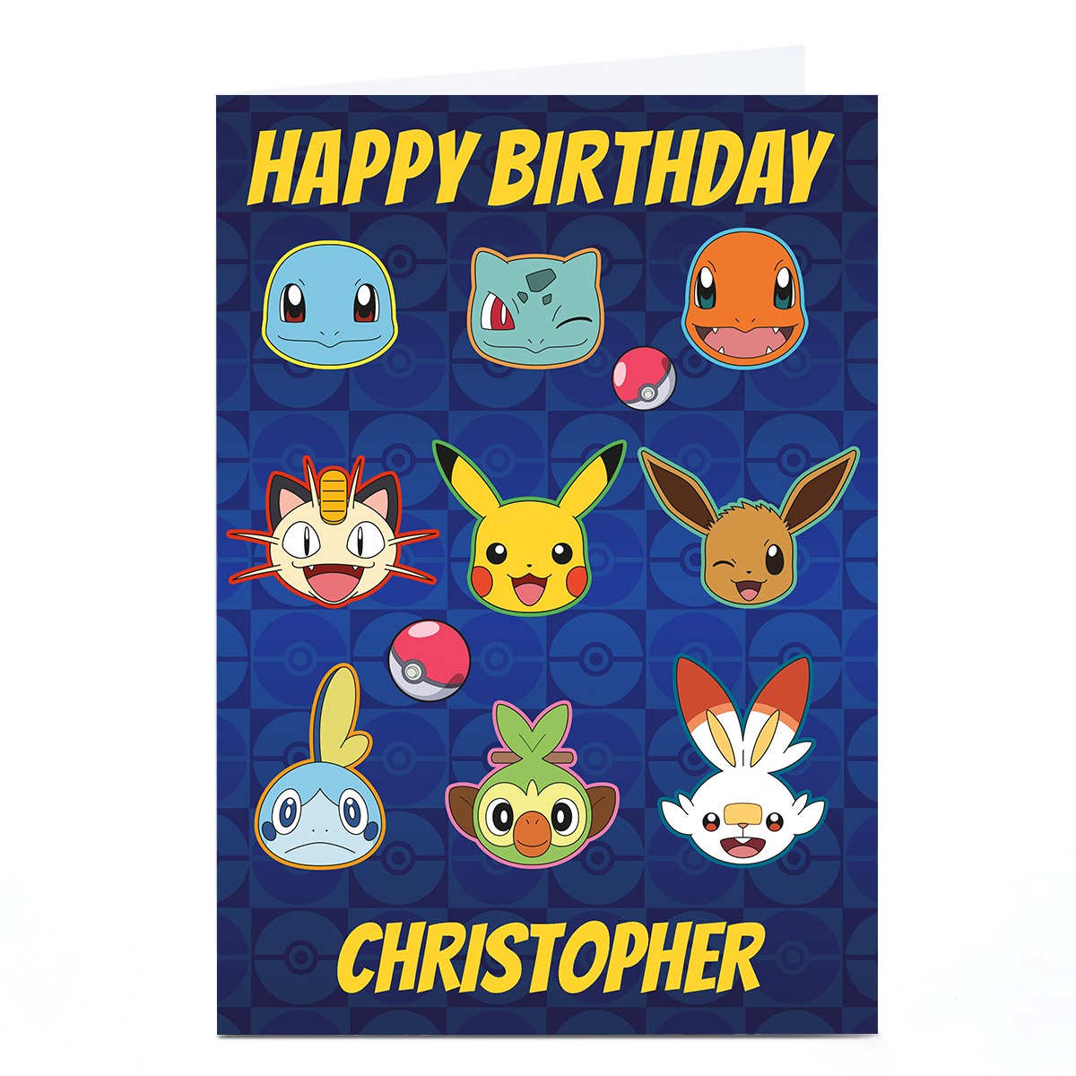 Personalised Card - Pokemon Birthday