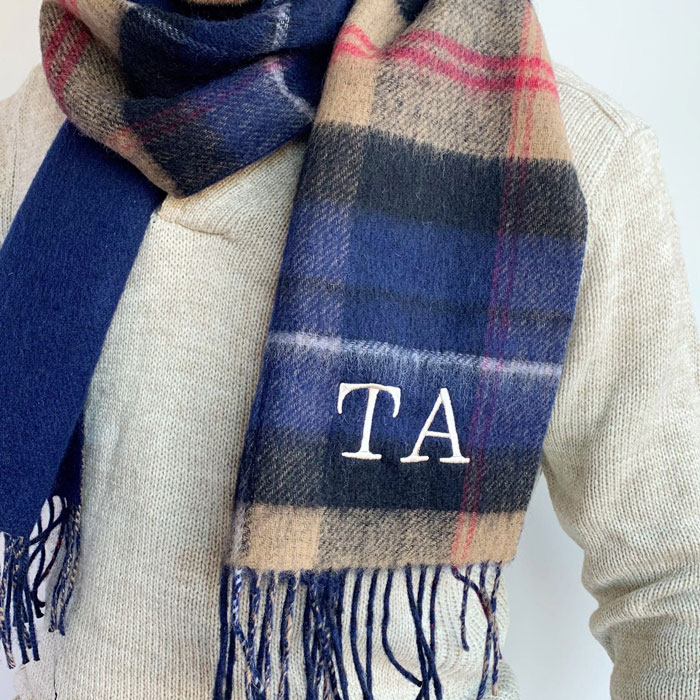 Personalised Reversible Tartan Scarf