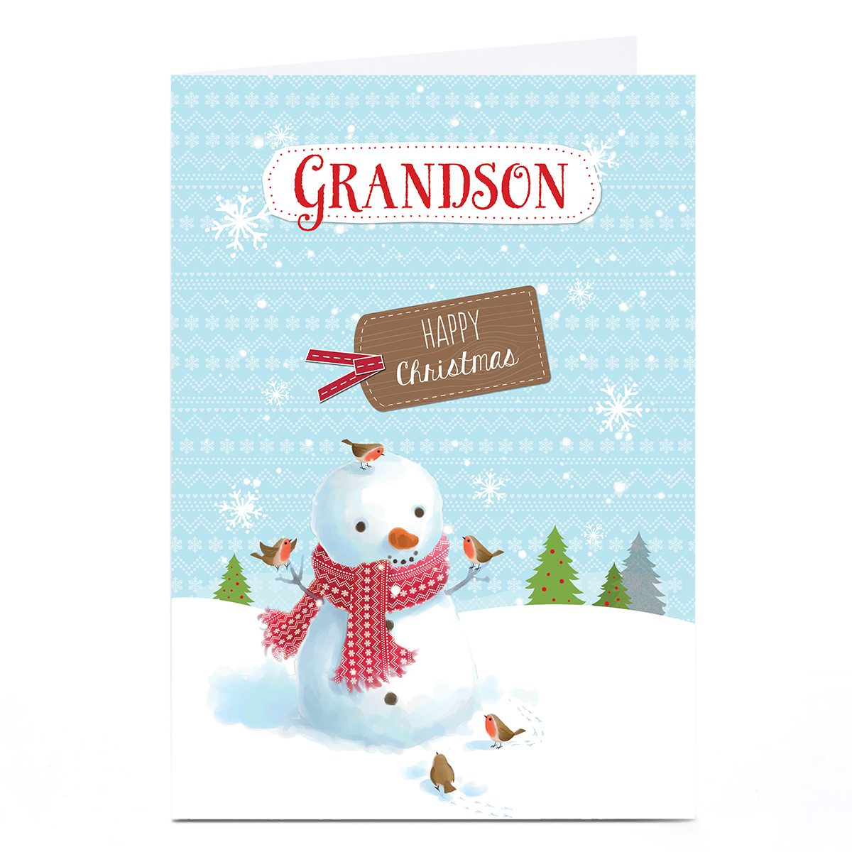 Personalised Christmas Card - Grandson