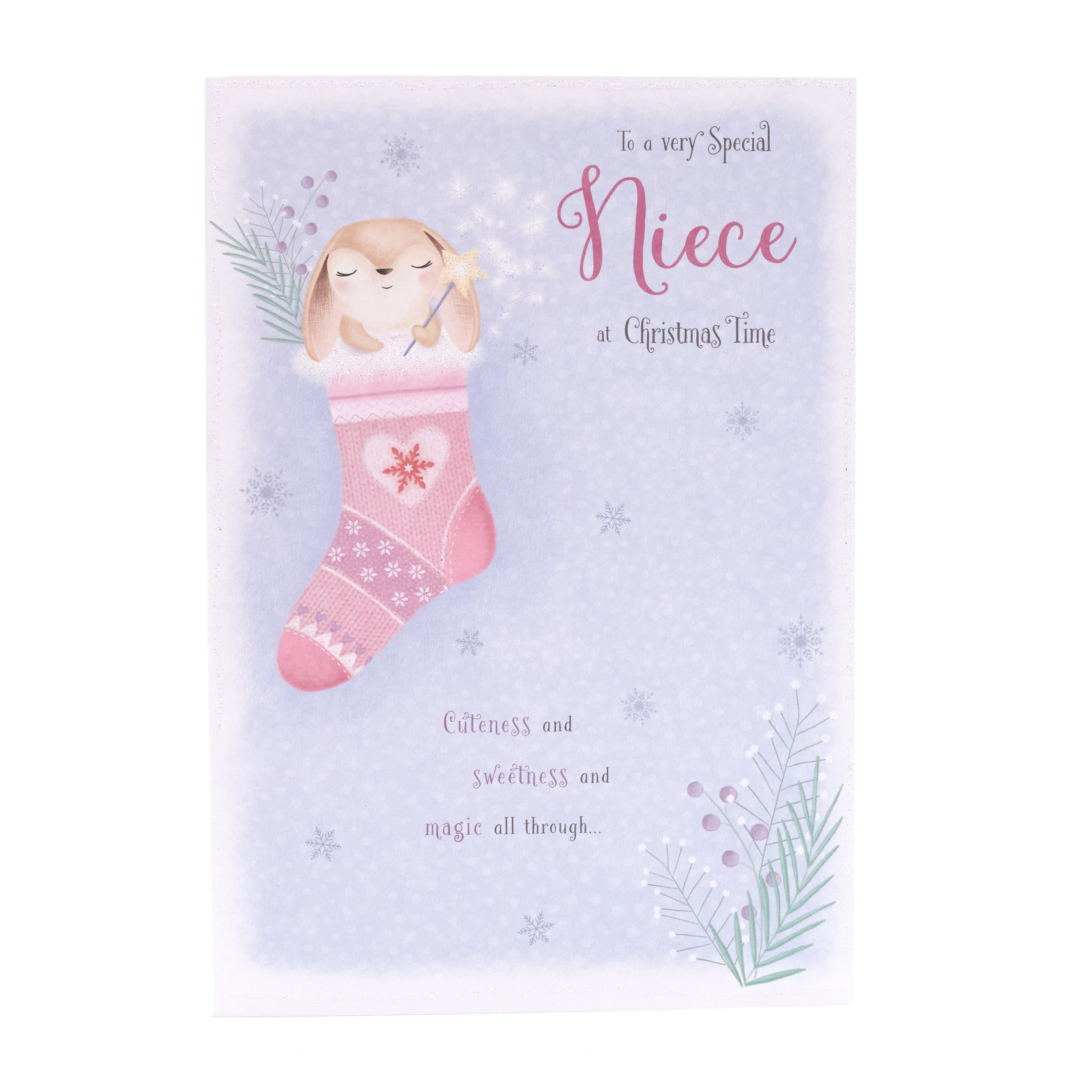 Christmas Card - Special Niece, Cute Christmas Stocking