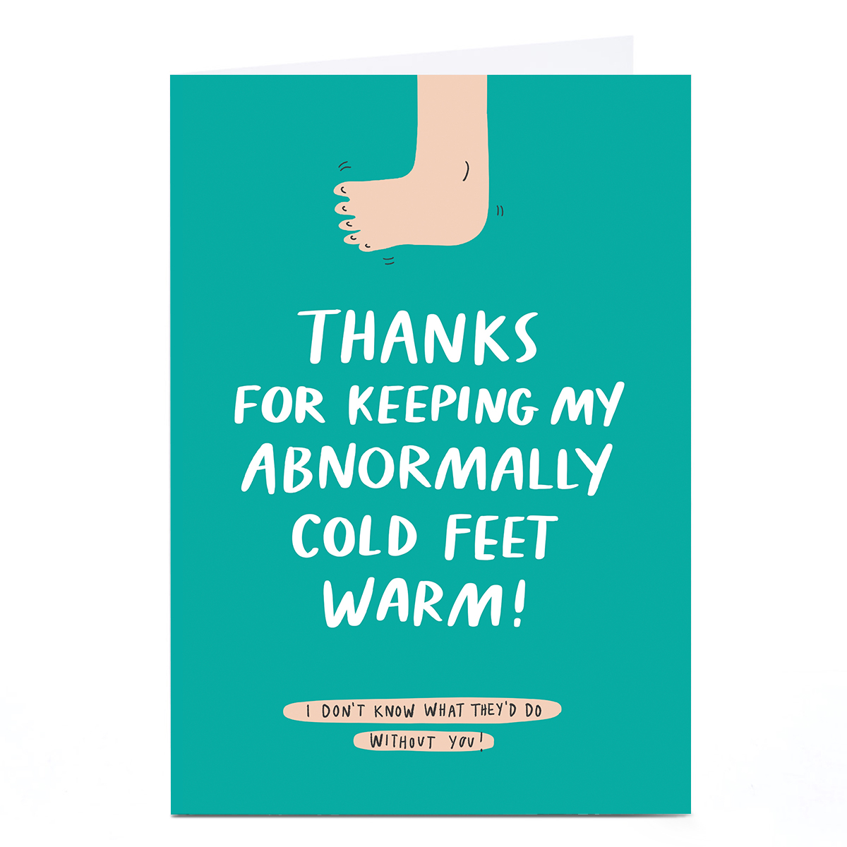Personalised Brainbox Candy Valentine's Day Card - Foot Warmer