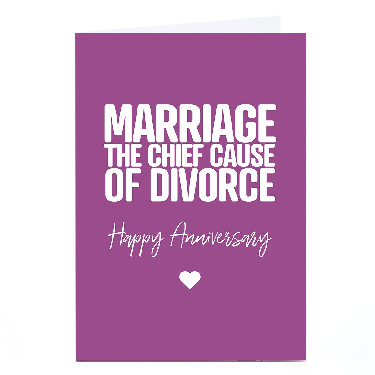 Personalised Punk Cards Anniversary Card - Cause of Divorce