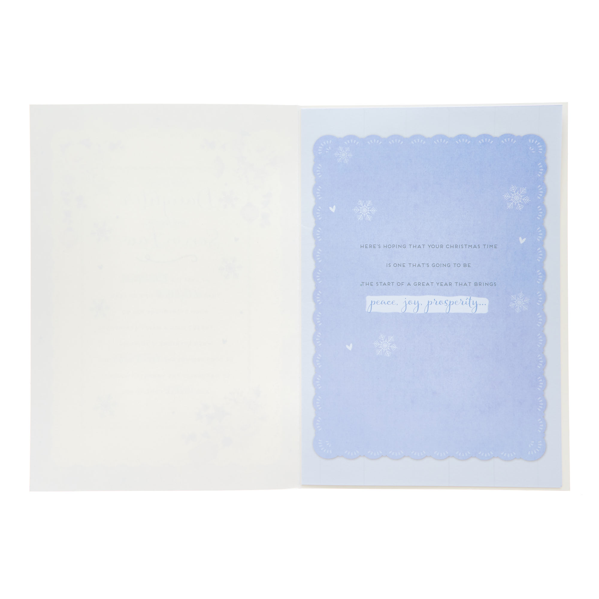 Daughter & Son In Law Floral Doily Christmas Card