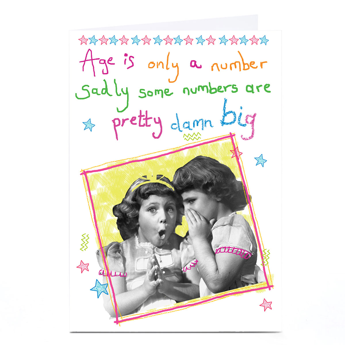 Personalised Quitting Hollywood Birthday Card - Only A Number