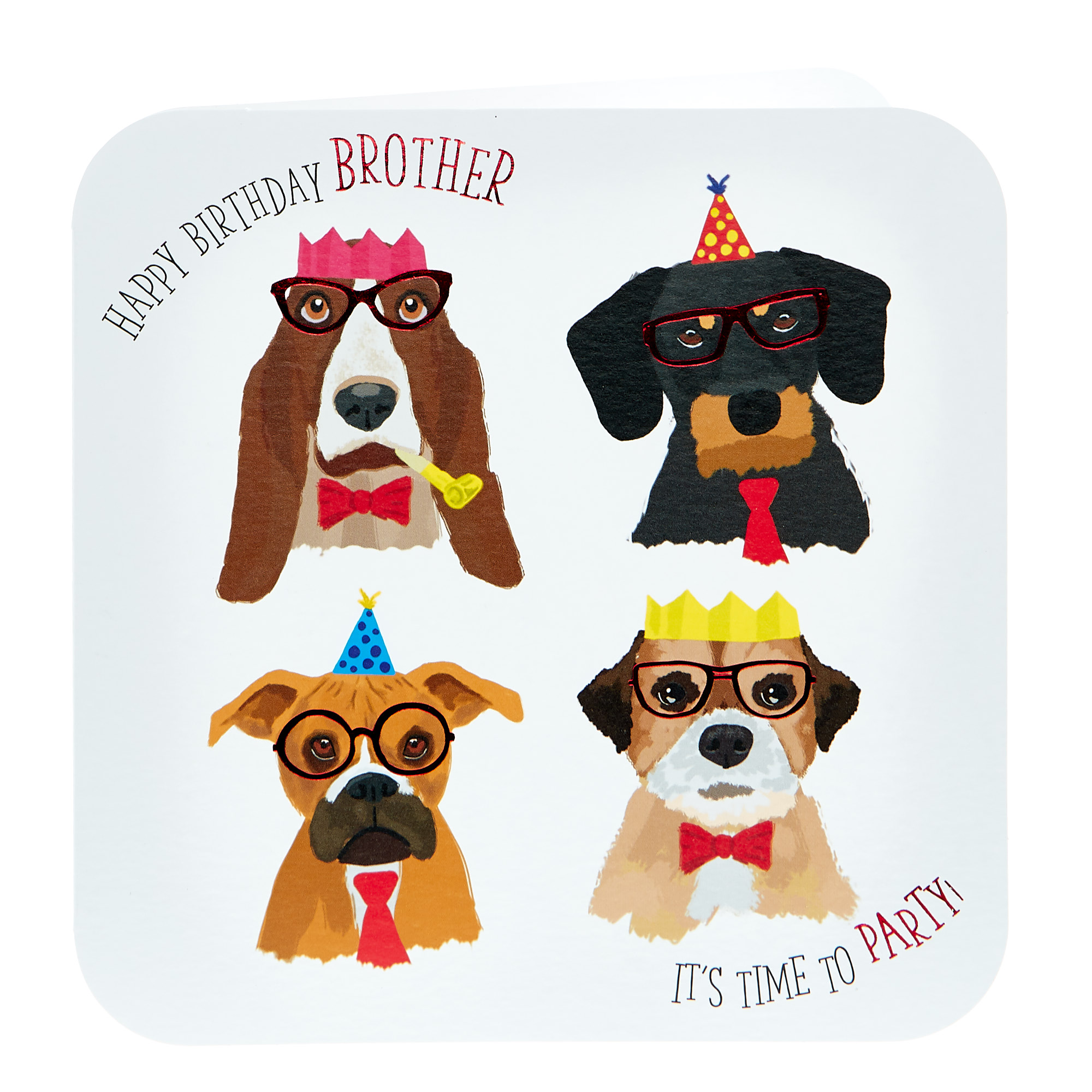 Birthday Card - Brother, Dogs