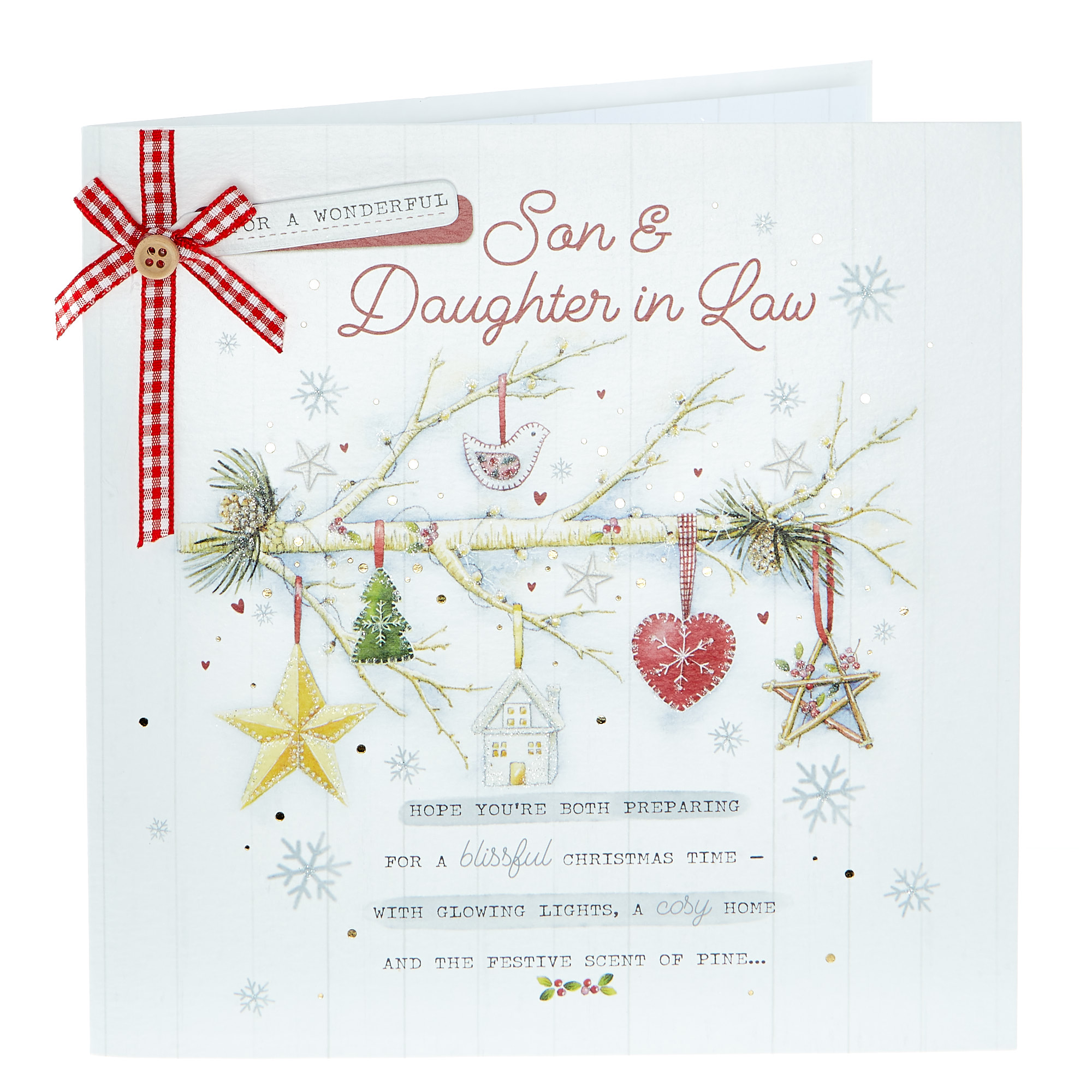 Buy Exquisite Collection Christmas Card  Son & Daughter in Law for GBP
