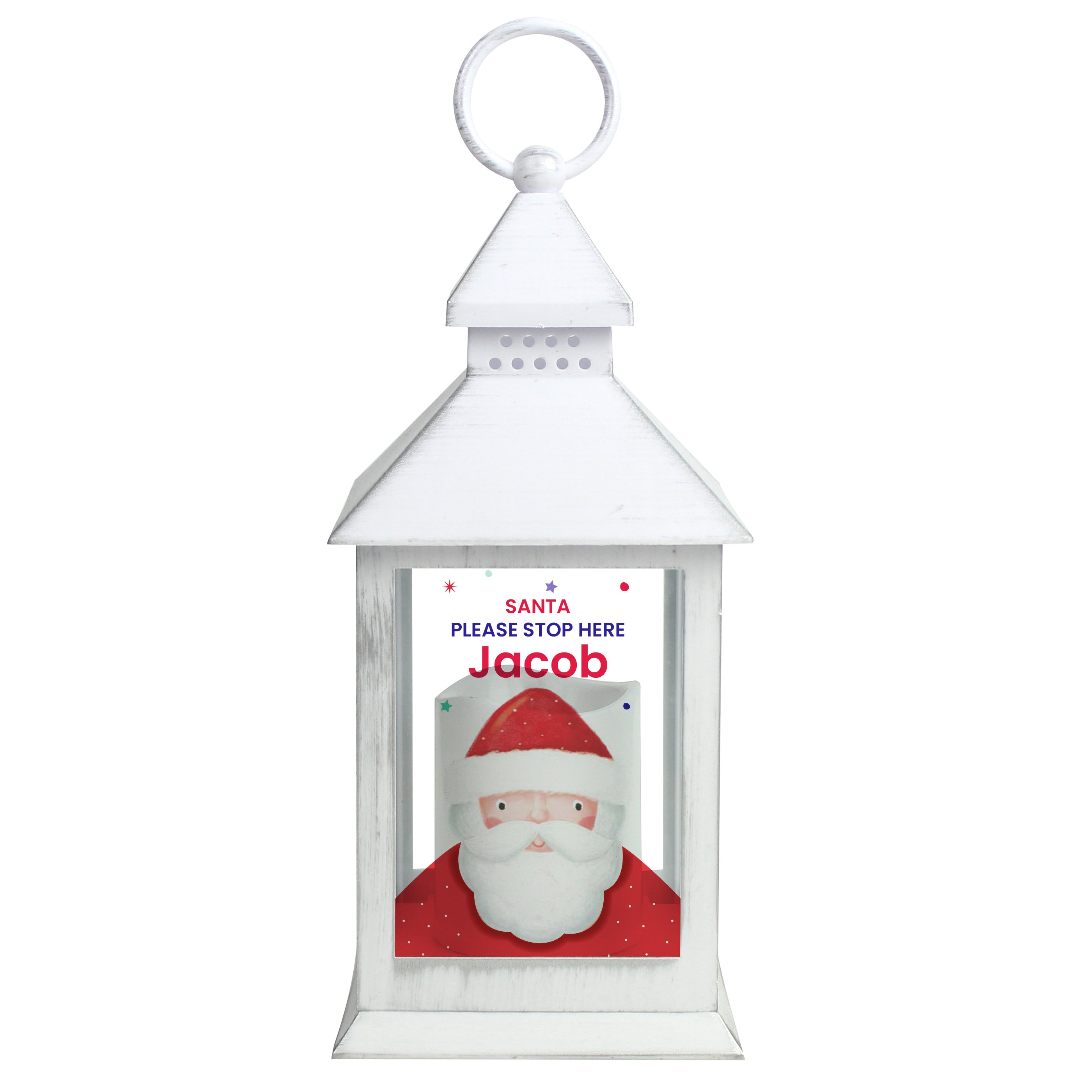 Personalised Light-Up Santa Please Stop Here Lantern