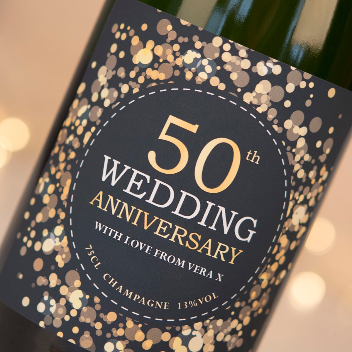 Luxury Personalised Champagne - 50th Wedding Anniversary