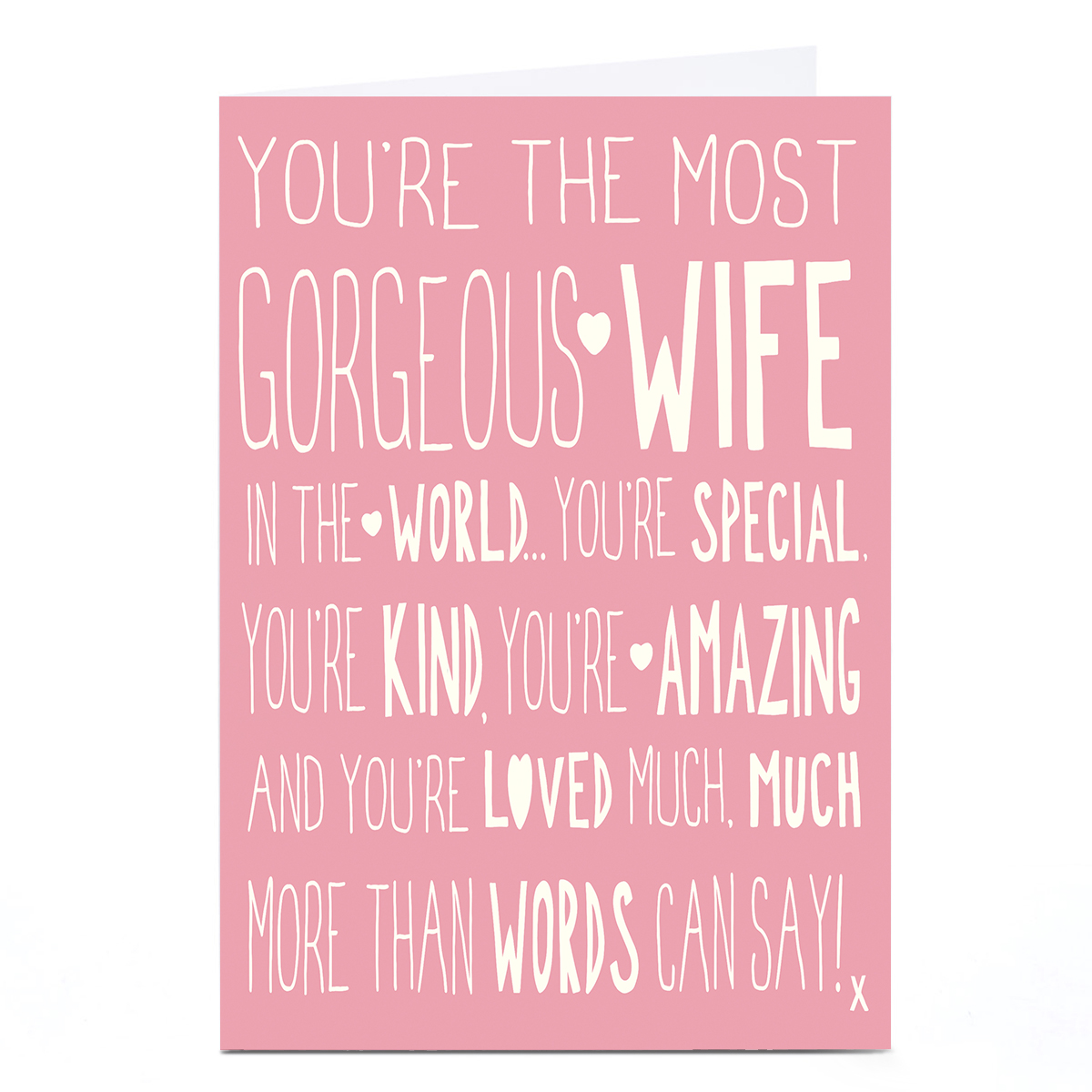 Personalised Card - Gorgeous Wife