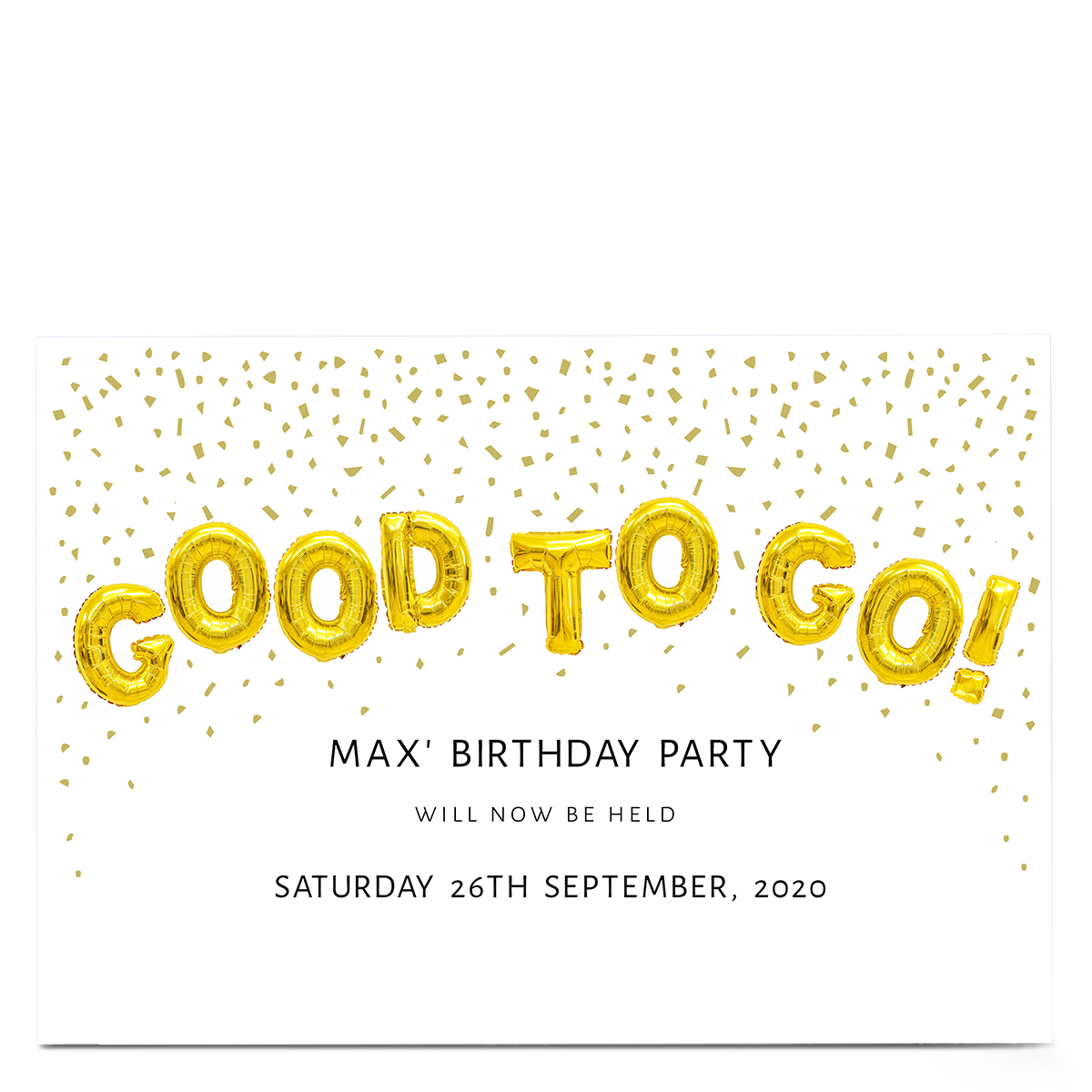 Personalised Birthday Invitation - Good To Go!