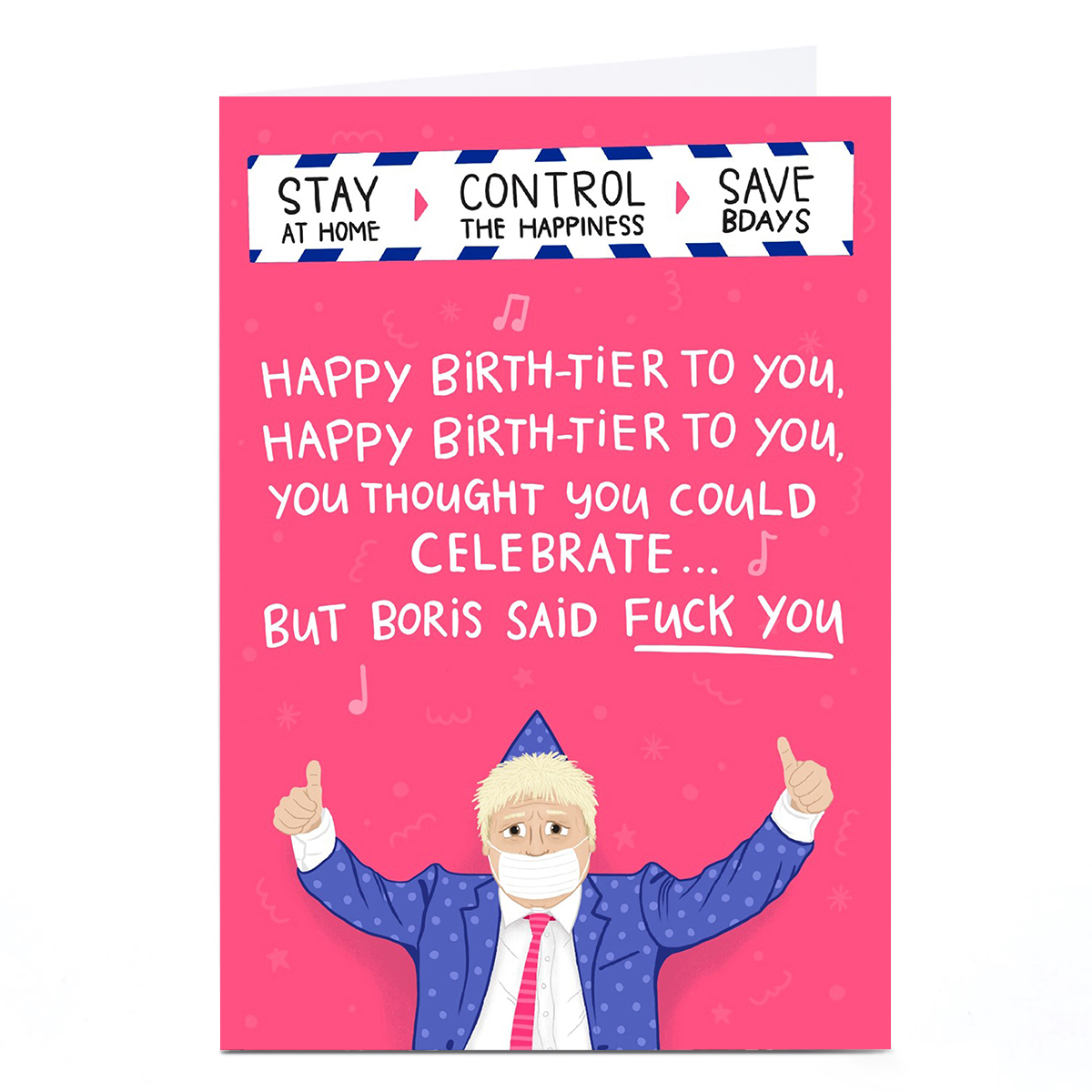 Personalised Blue Kiwi Birthday Card - Happy Birth-tier 
