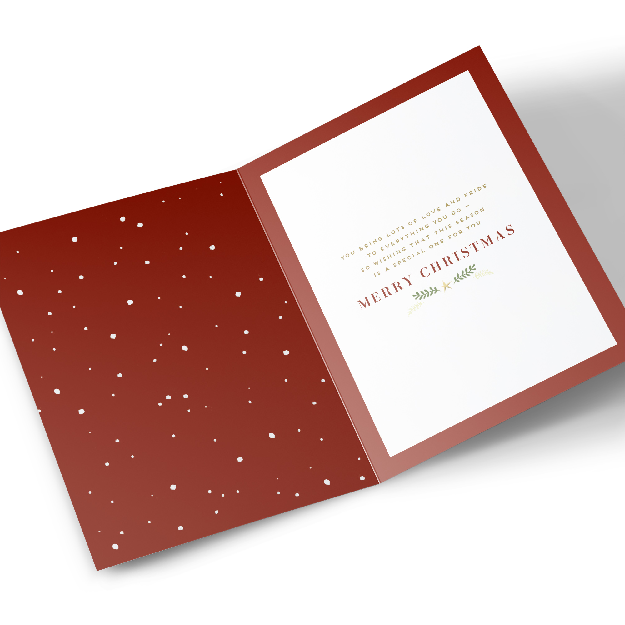 Christmas Card - Fox and Cresent Moon Red, For A Wonderful Dad