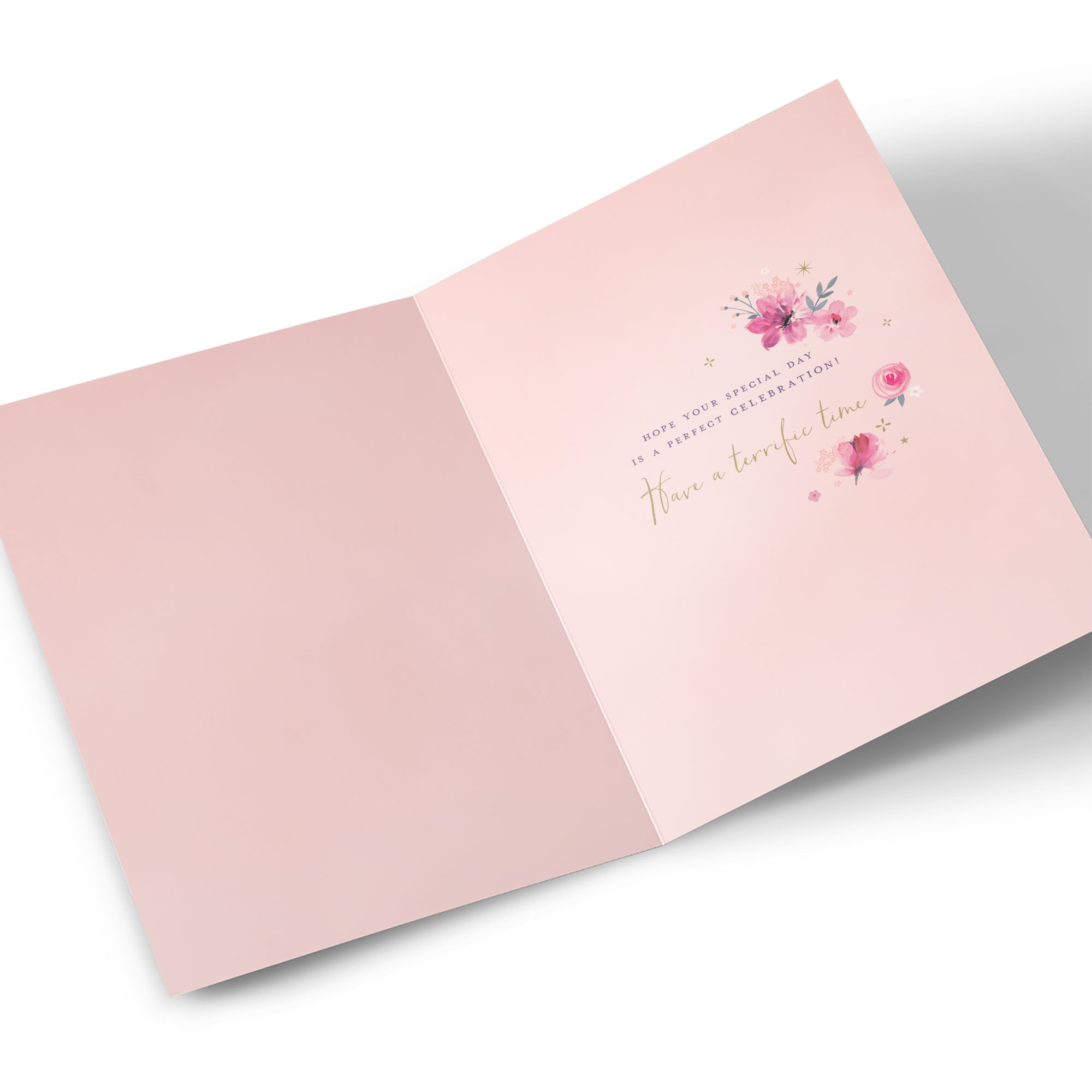 Birthday Card - Pink Champagne, Daughter