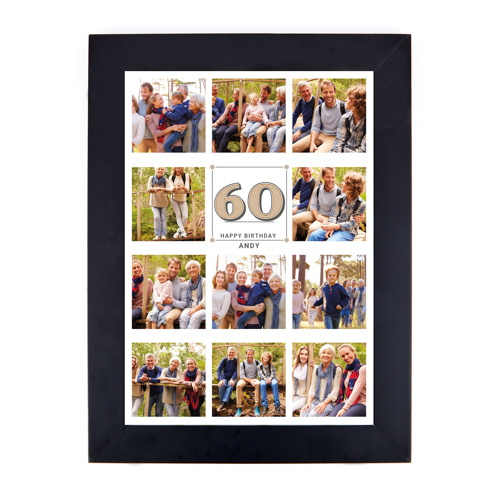 Personalised Milestone Age Photo Print - Editable Age Collage Print
