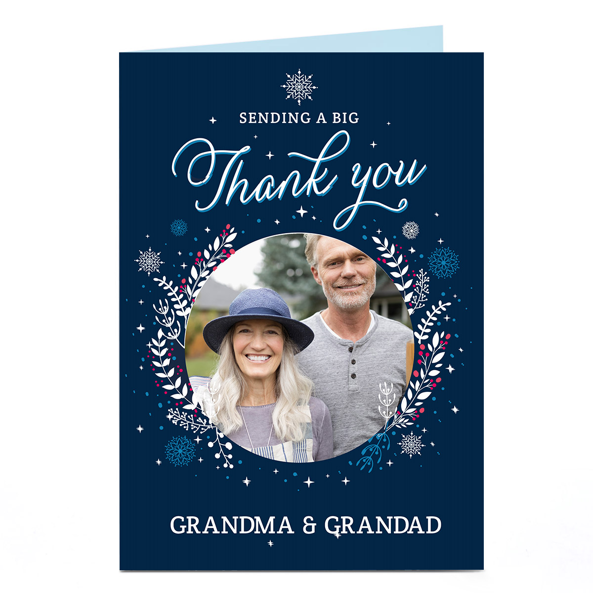 Photo Christmas Card - Sending A Big Thank You