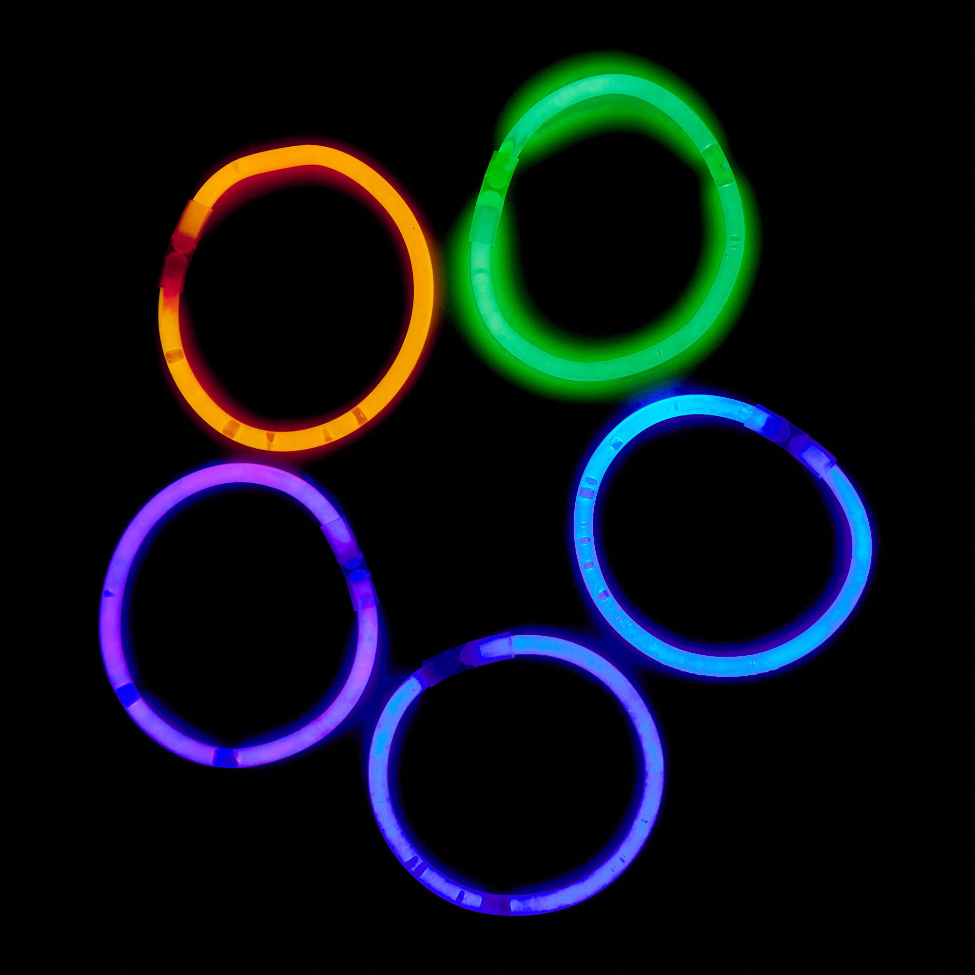 Assorted Glow Stick Bracelets - Pack of 10