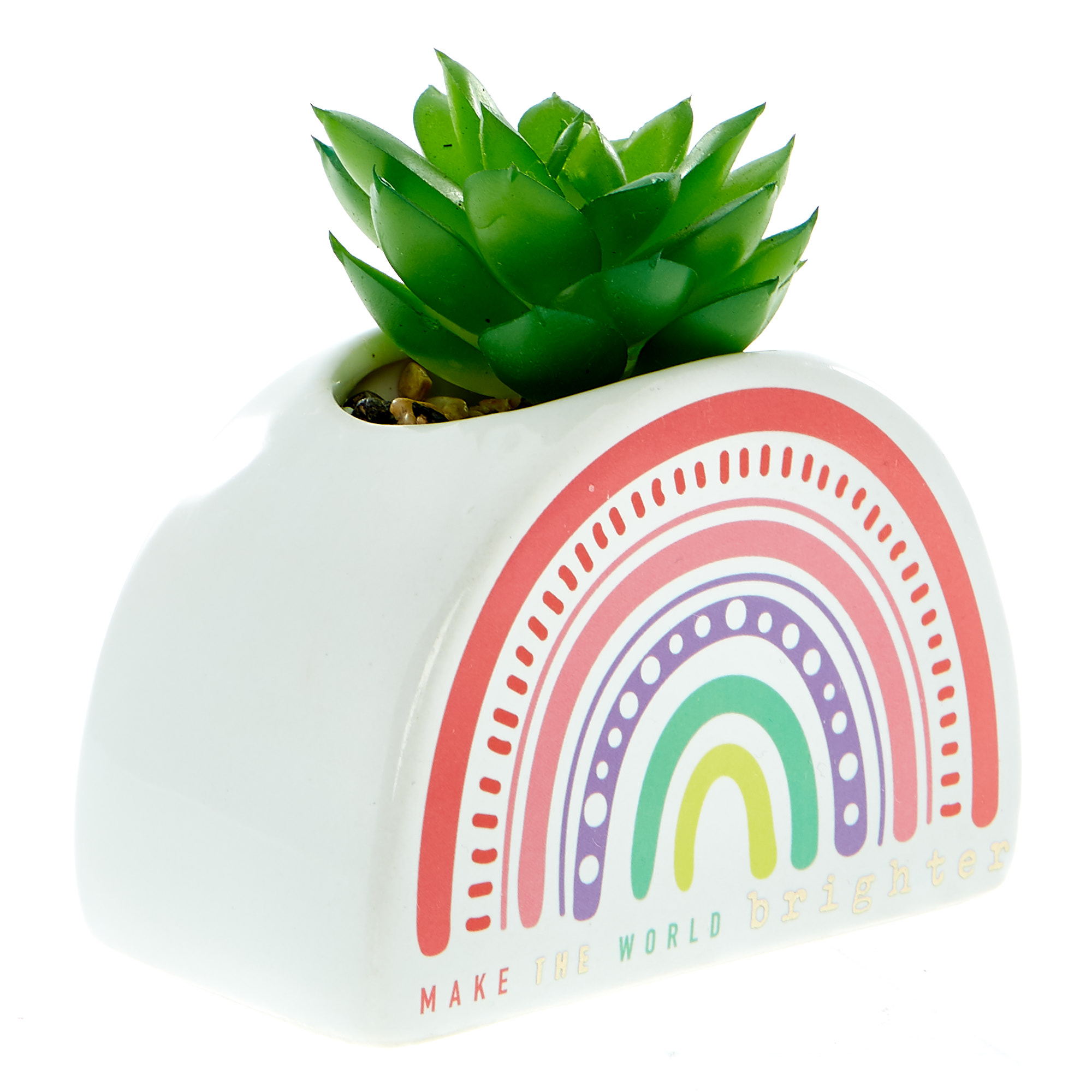 Make The World Brighter Rainbow Planter